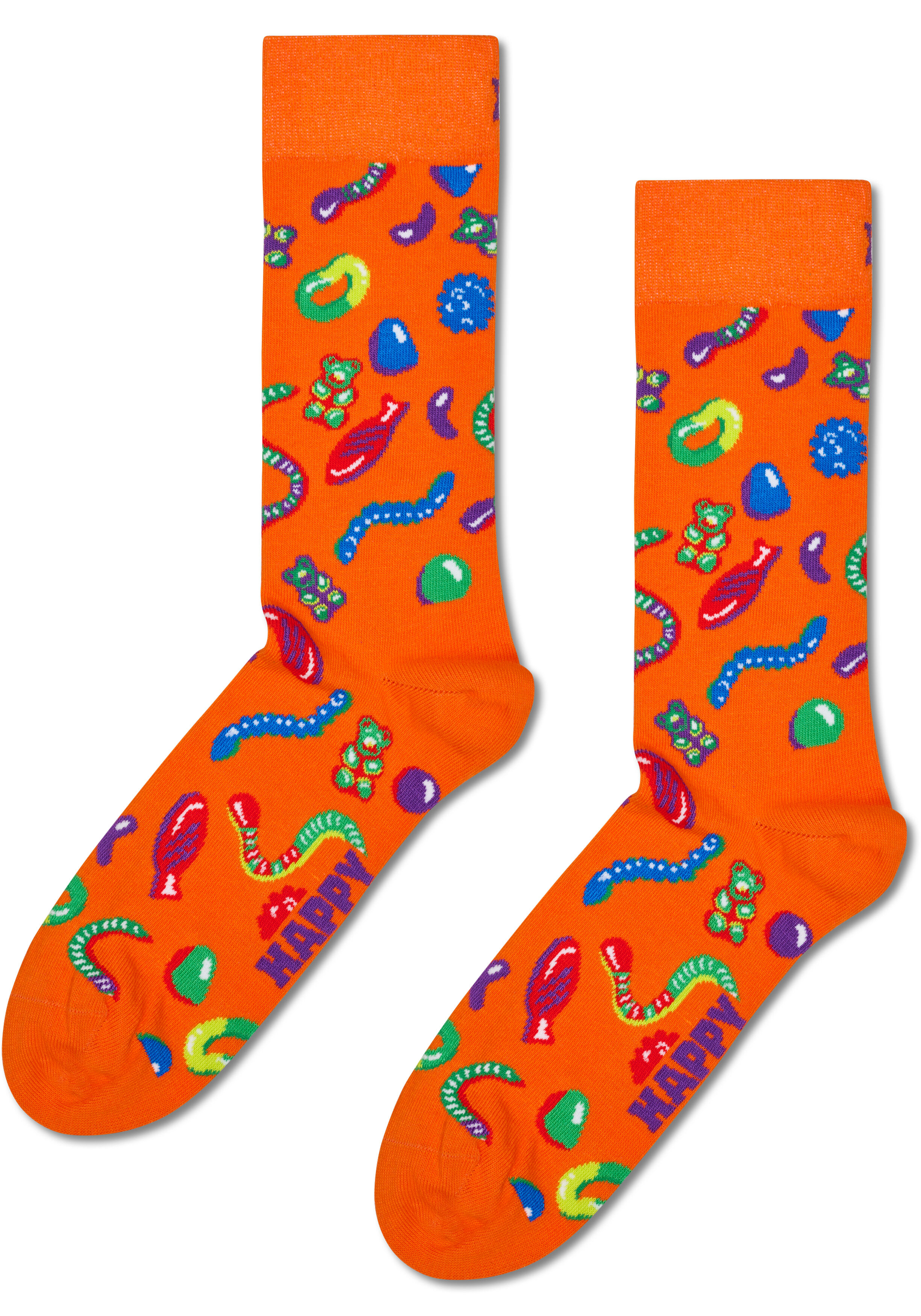 Happy Socks Candy Sock, unisex sokken, oranje