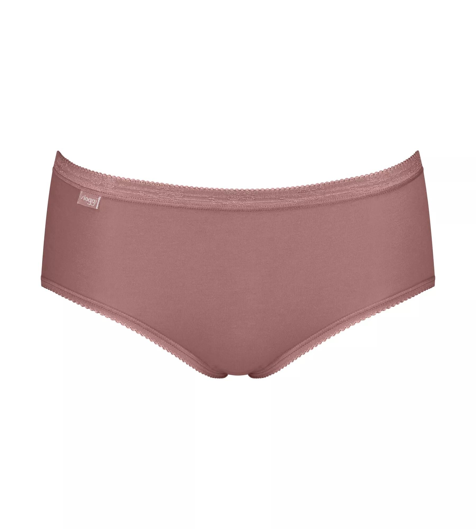 Sloggi Women Basic+ Midi (4-pack), dames slip, wit, grijs, zwart, beige