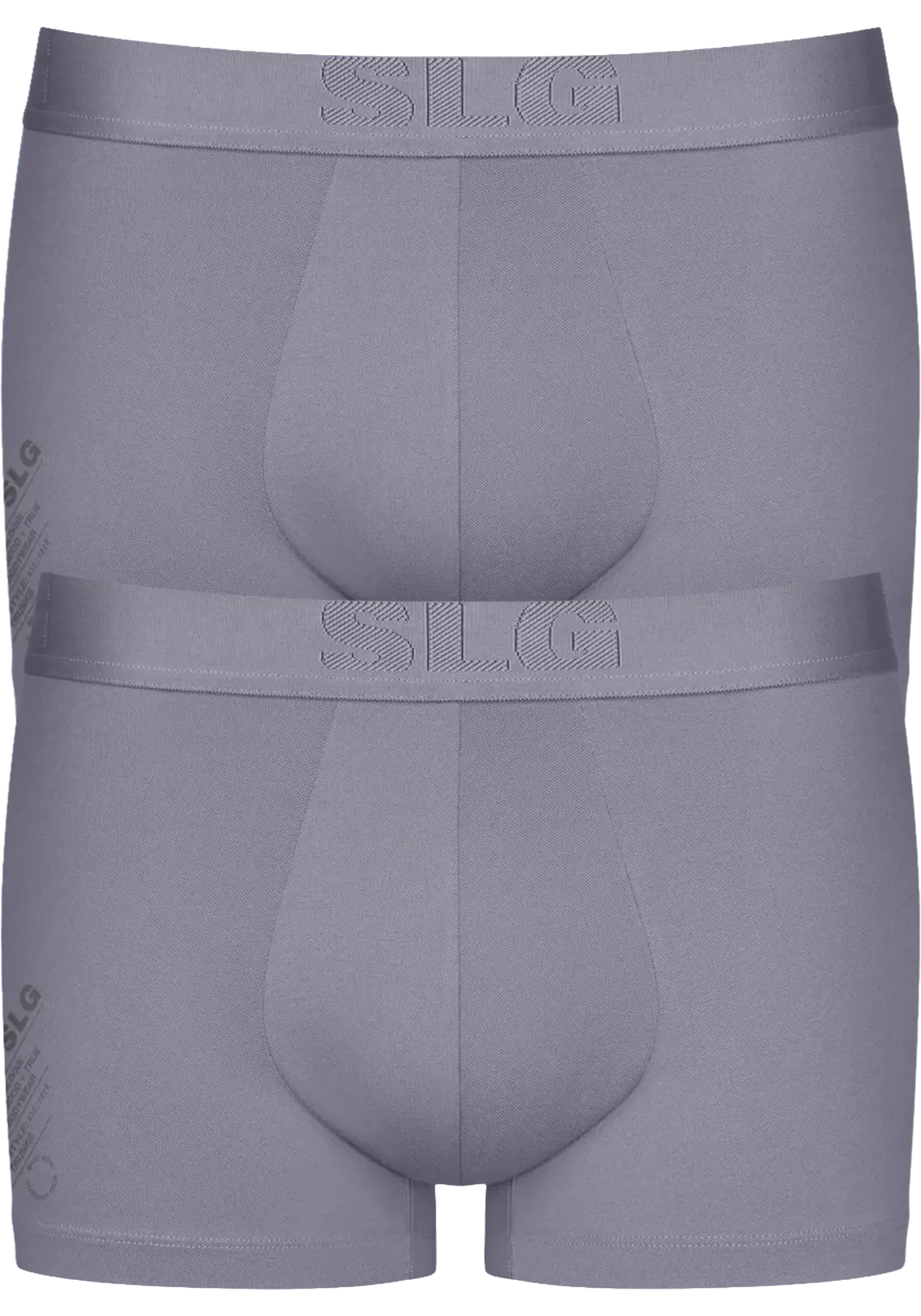 Sloggi Men SLG Base Soft Trunk, heren boxershorts korte pijp (2-pack), grijsblauw