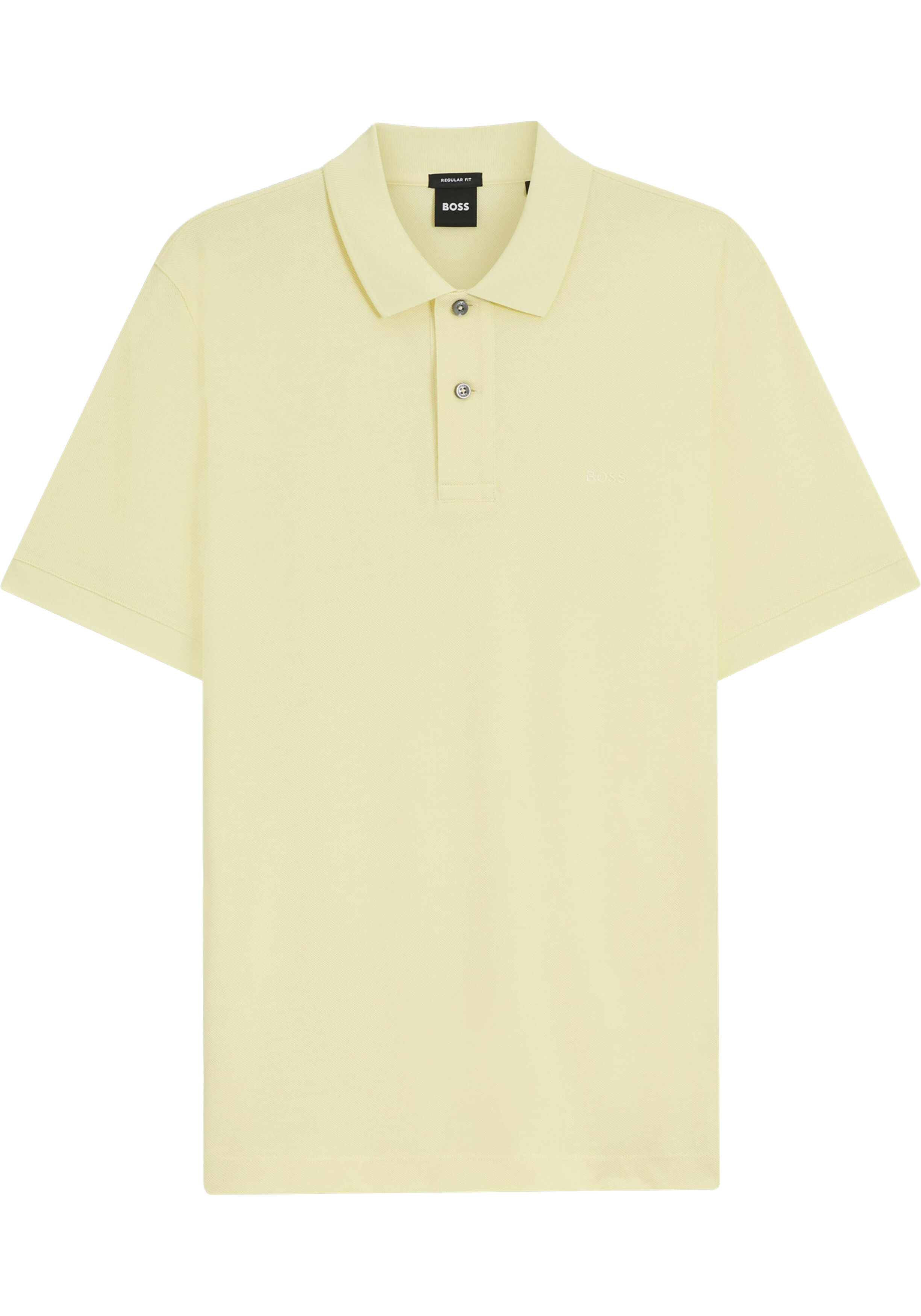 BOSS Pallas regular fit polo, pique, lichtgeel