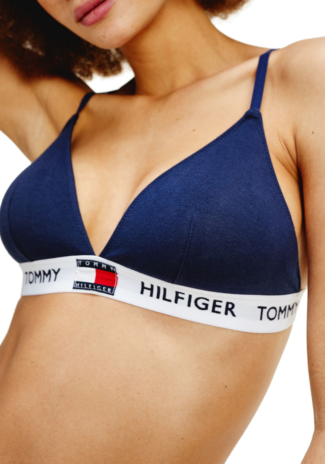 4-8719861456445-tommy_hilfiger-bralette_HR Tommy Hilfiger dames Tommy 85 triangel BH, katoen gevoerd, donkerblauw