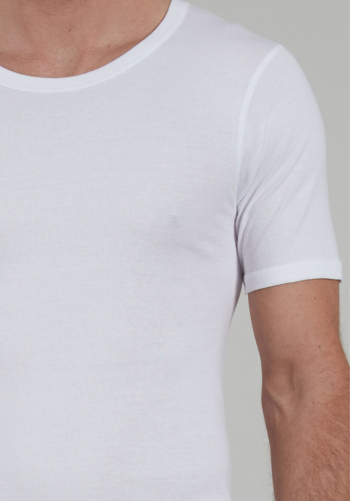 Gotzburg heren T-shirt met O-hals (1-pack), wit Gotzburg heren T-shirt met O-hals (1-pack), wit