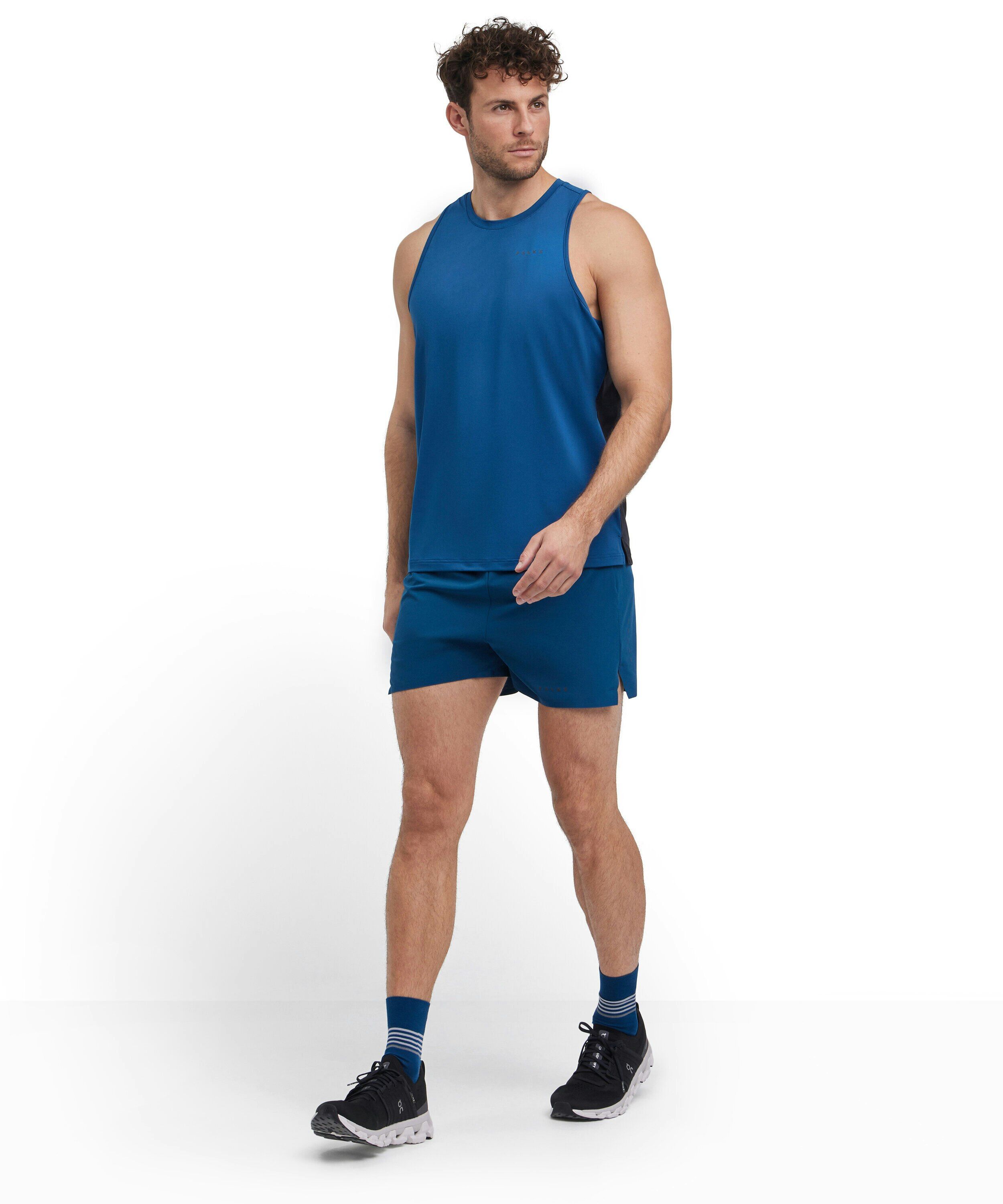 FALKE heren running top, blauw (blue pond)