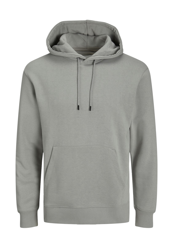 JACK & JONES Star basic sweat hood regular fit, heren hoodie katoenmengsel met capuchon, grijs JACK & JONES Star basic sweat hood regular fit, heren hoodie katoenmengsel met capuchon, grijs
