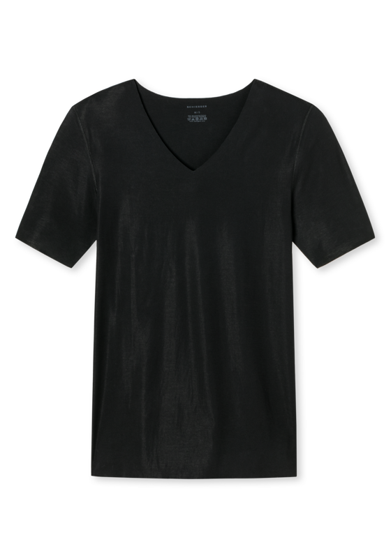 SCHIESSER Laser Cut T-shirt (1-pack), heren shirt korte mouwen zwart SCHIESSER Laser Cut T-shirt (1-pack), heren shirt korte mouwen zwart