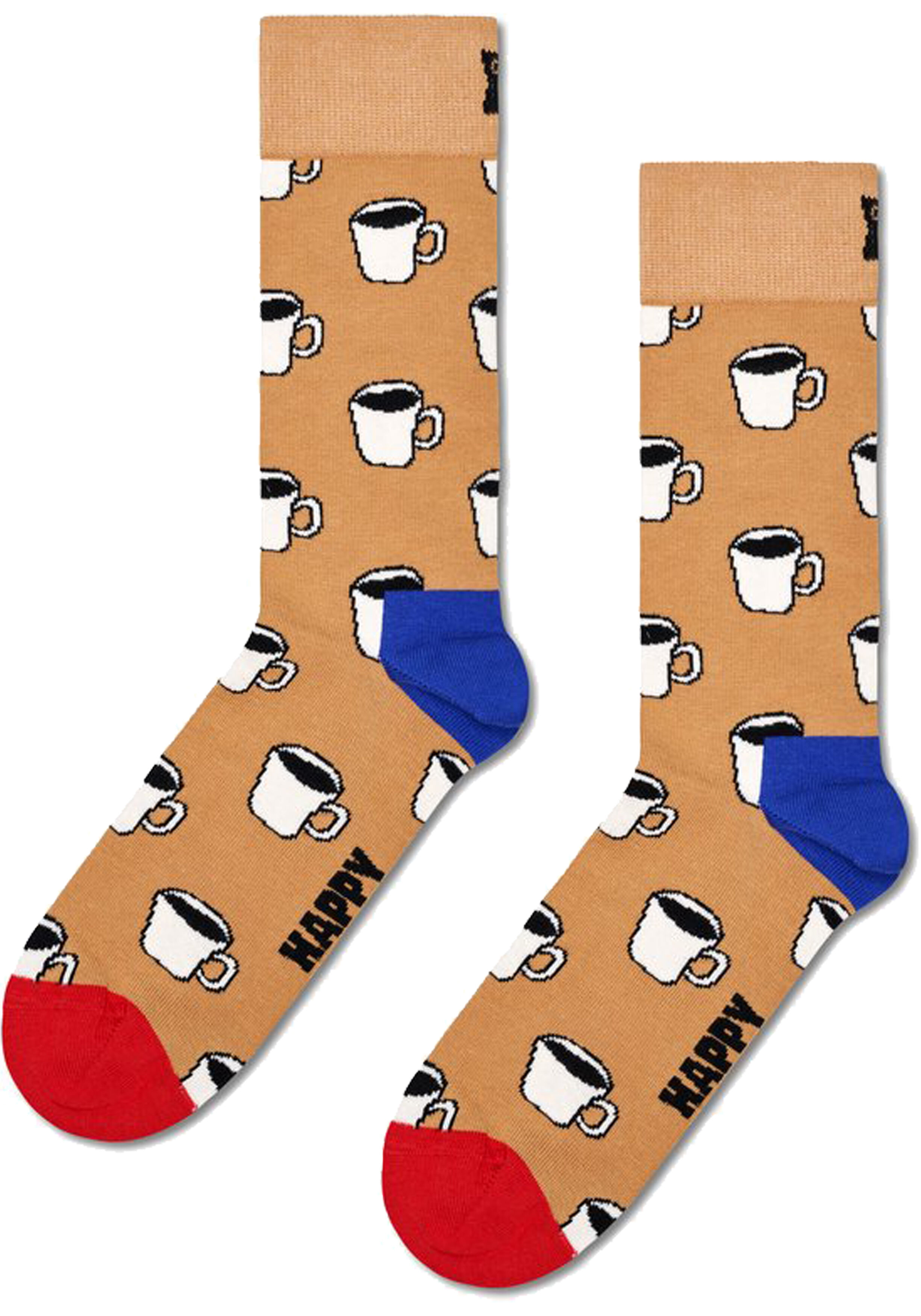 Happy Socks Coffee Cup Gift Set (1-pack), unisex sokken in cadeauverpakking, wit