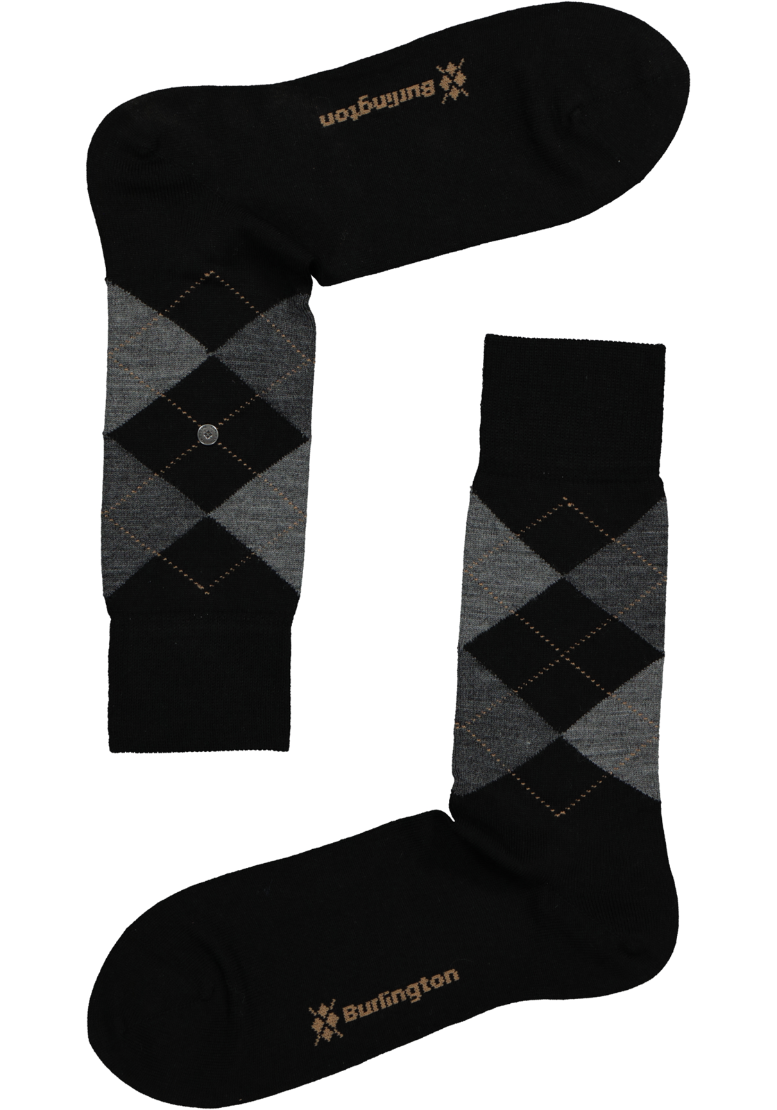 2-4049508003386_burlington_sokken_HR Burlington Edinburgh herensokken, wol, zwart met grijs