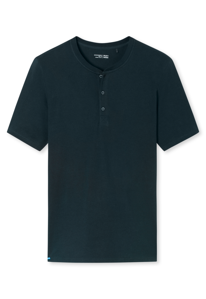 SCHIESSER Mix + Relax Shirt 1/2 arm, heren T-shirt korte mouw, nachtblauw