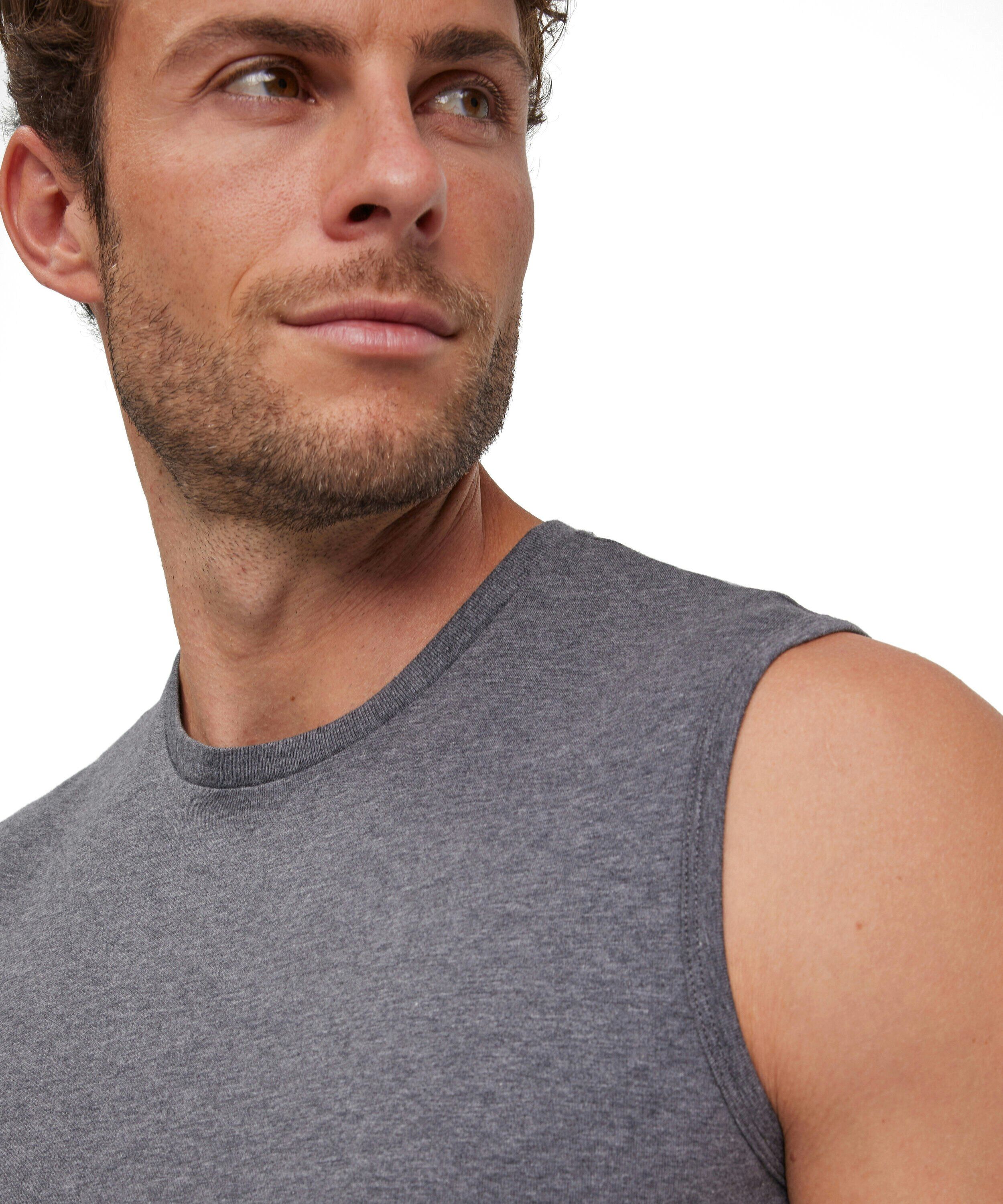 FALKE 2-pack heren top Daily Comfort, singlet, donkergrijs (dark grey -heather)