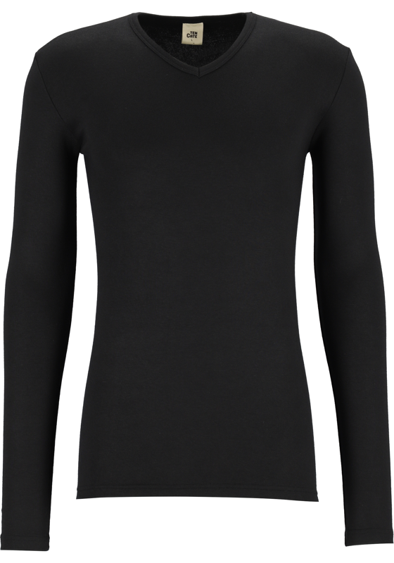 TEN CATE Thermo men V-neck long sleeve, heren thermo T-shirt lange mouw V-hals, zwart TEN CATE Thermo men V-neck long sleeve, heren thermo T-shirt lange mouw V-hals, zwart