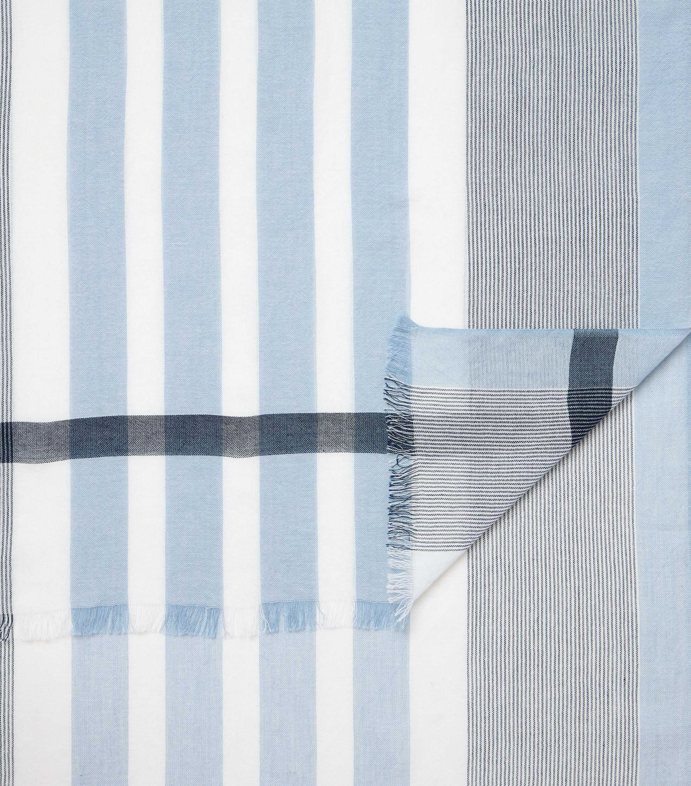 CASA MODA sjaal, lichtblauw, wit, donkerblauw dessin
