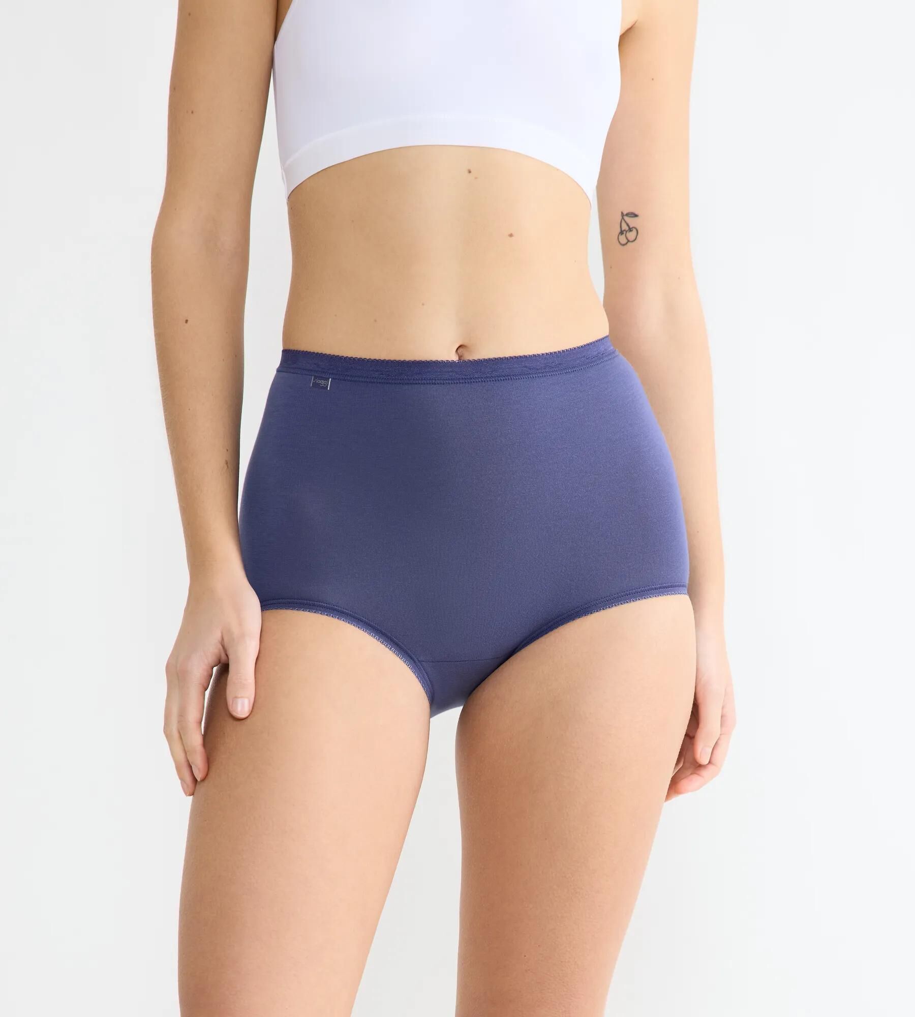 Sloggi Women Basic+ Maxi (4-pack), dames slip, lila, paars, zwart en offwhite