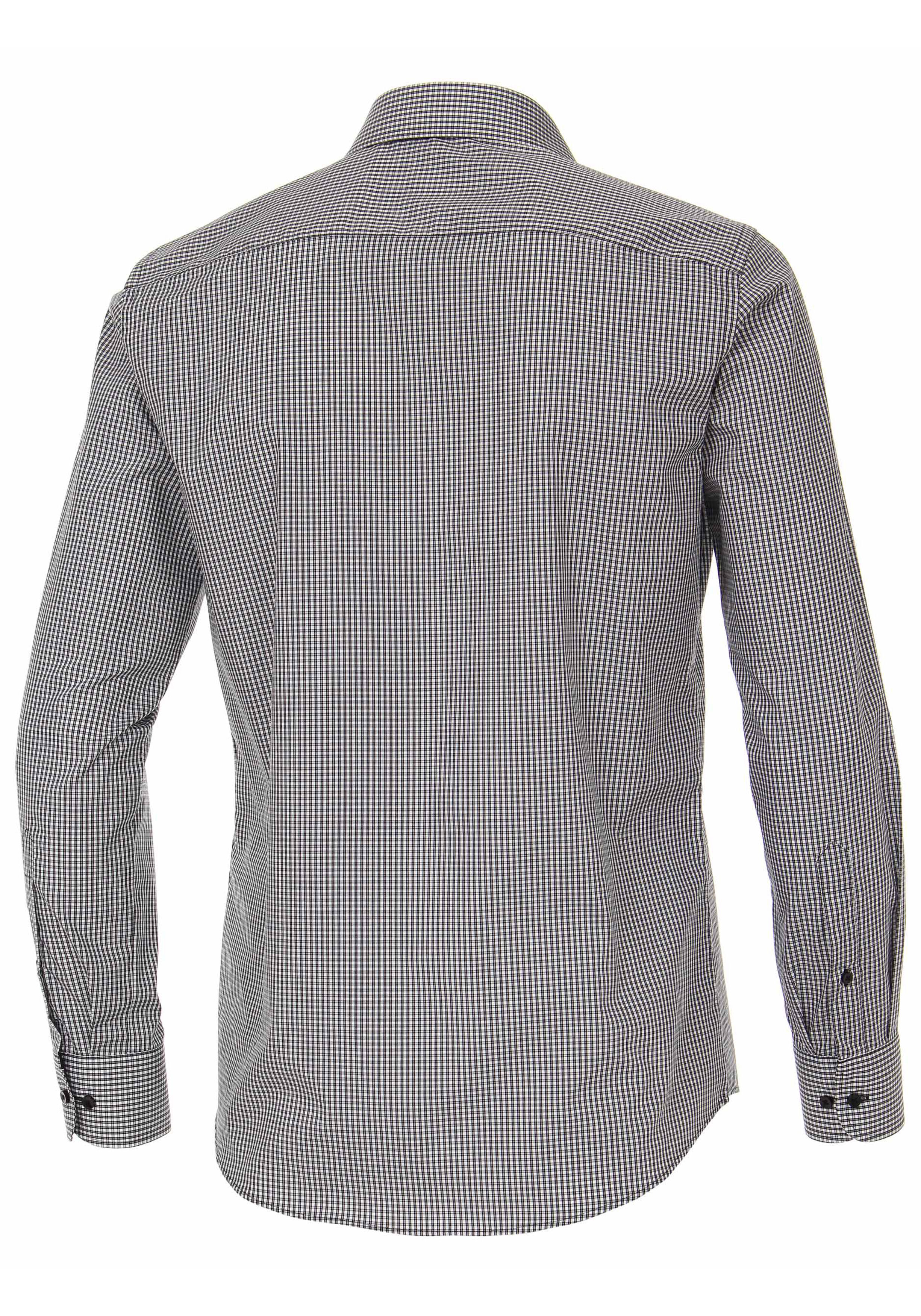 Redmond modern fit overhemd, zwart-wit geruit (contrast) 
