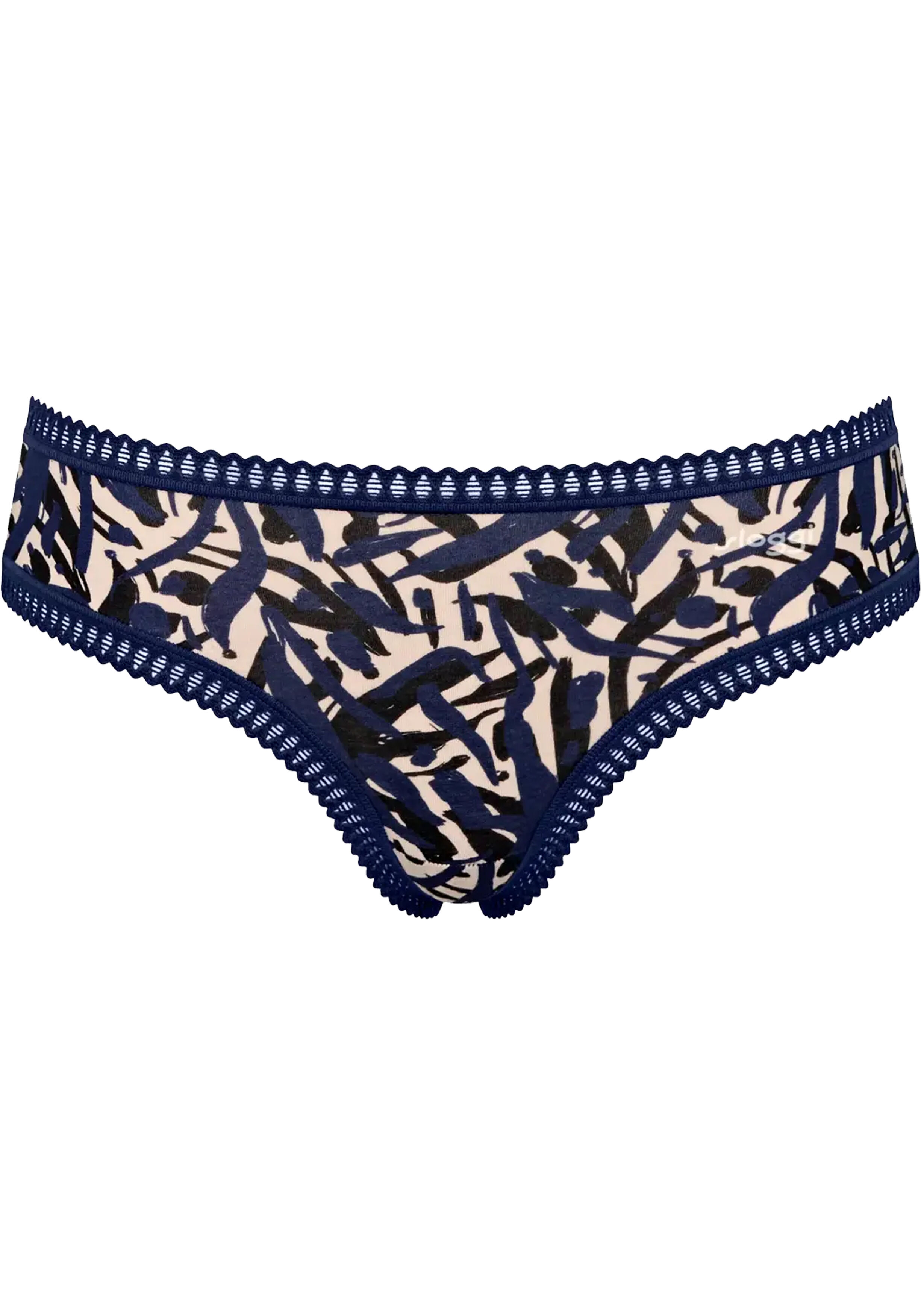 Sloggi Women GO Crush Hipster (3-pack), dames slip, zwart, blauw, print