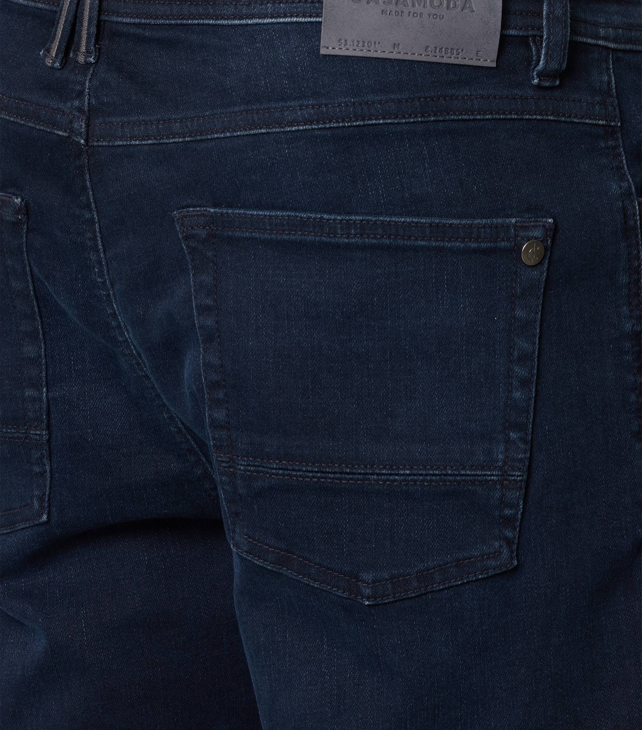 CASA MODA driekwart jeans STEVE, heren 5-pocket spijker bermuda over de knie, blauw