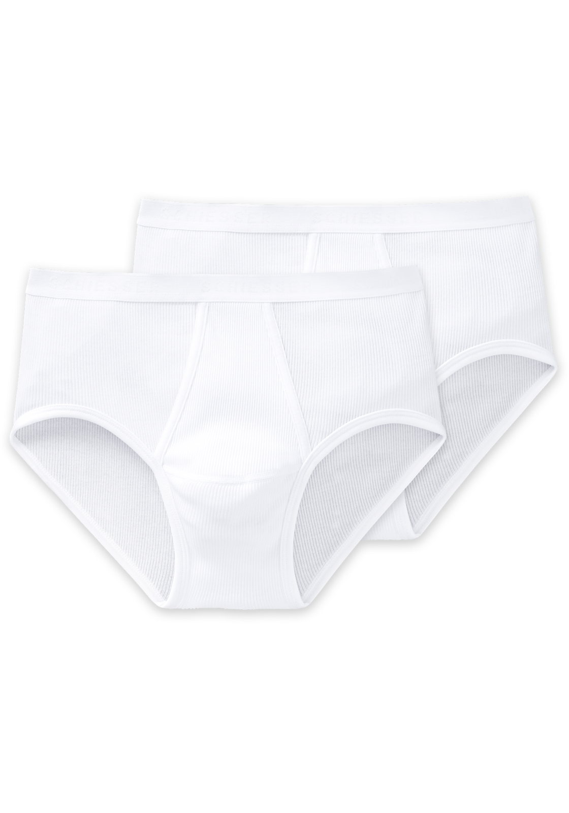 2-4007064070273-schiesser-sportslip-2p_HR SCHIESSER Original Classics sportslip (2-pack), Doppelripp met gulp, wit