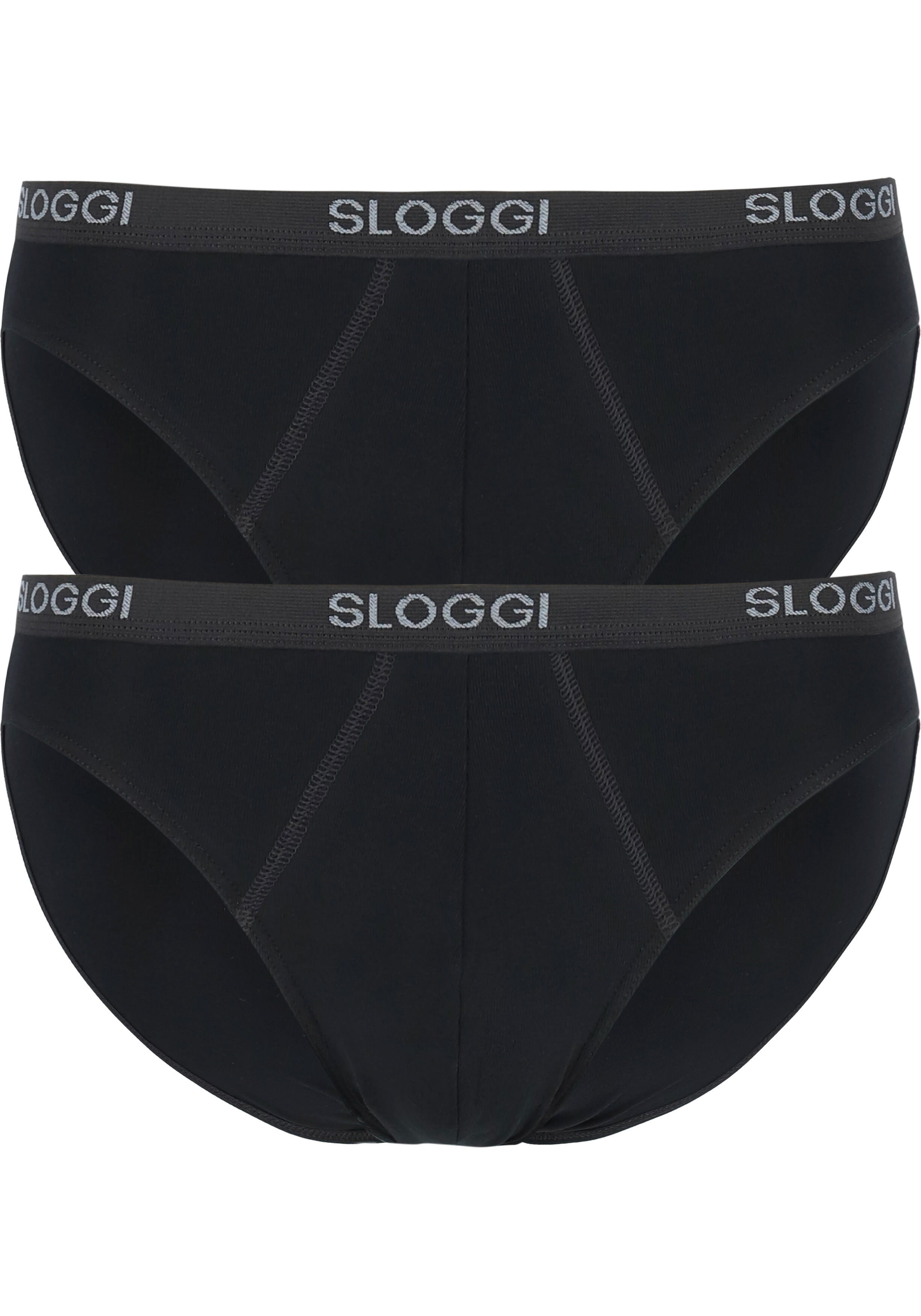 Sloggi Men Basic Mini, heren slips (2-pack), zwart