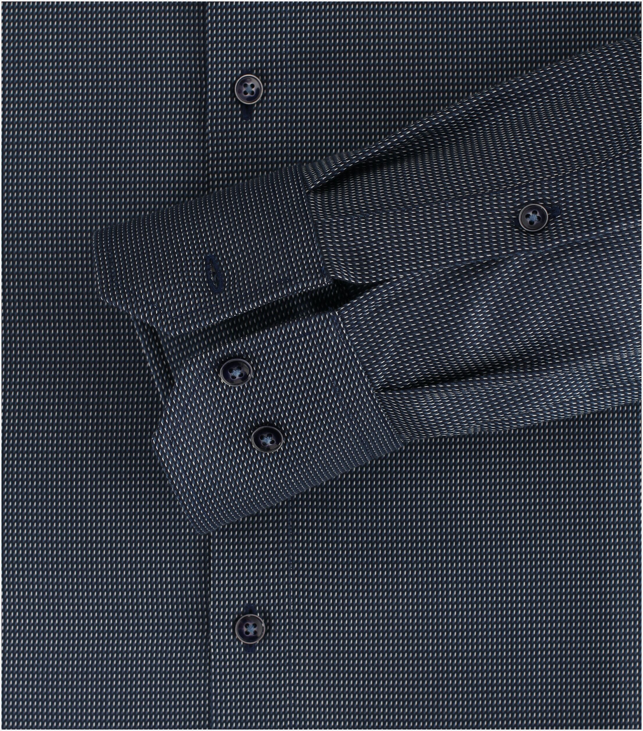 VENTI modern fit overhemd, mouwlengte 72 cm, dobby, blauw