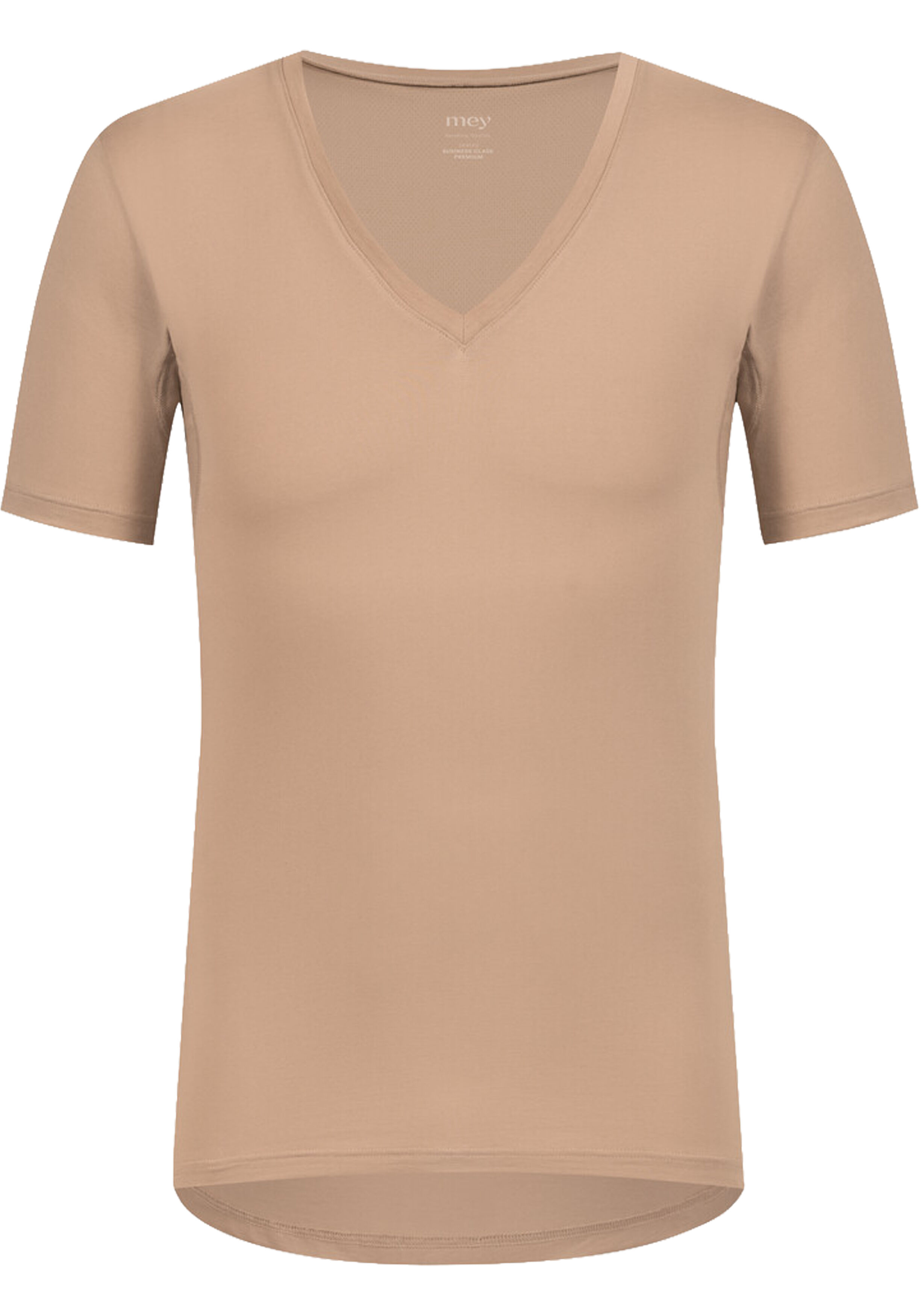 Mey heren v- neck shirt Business Class Premium, T-shirt met V-hals, beige