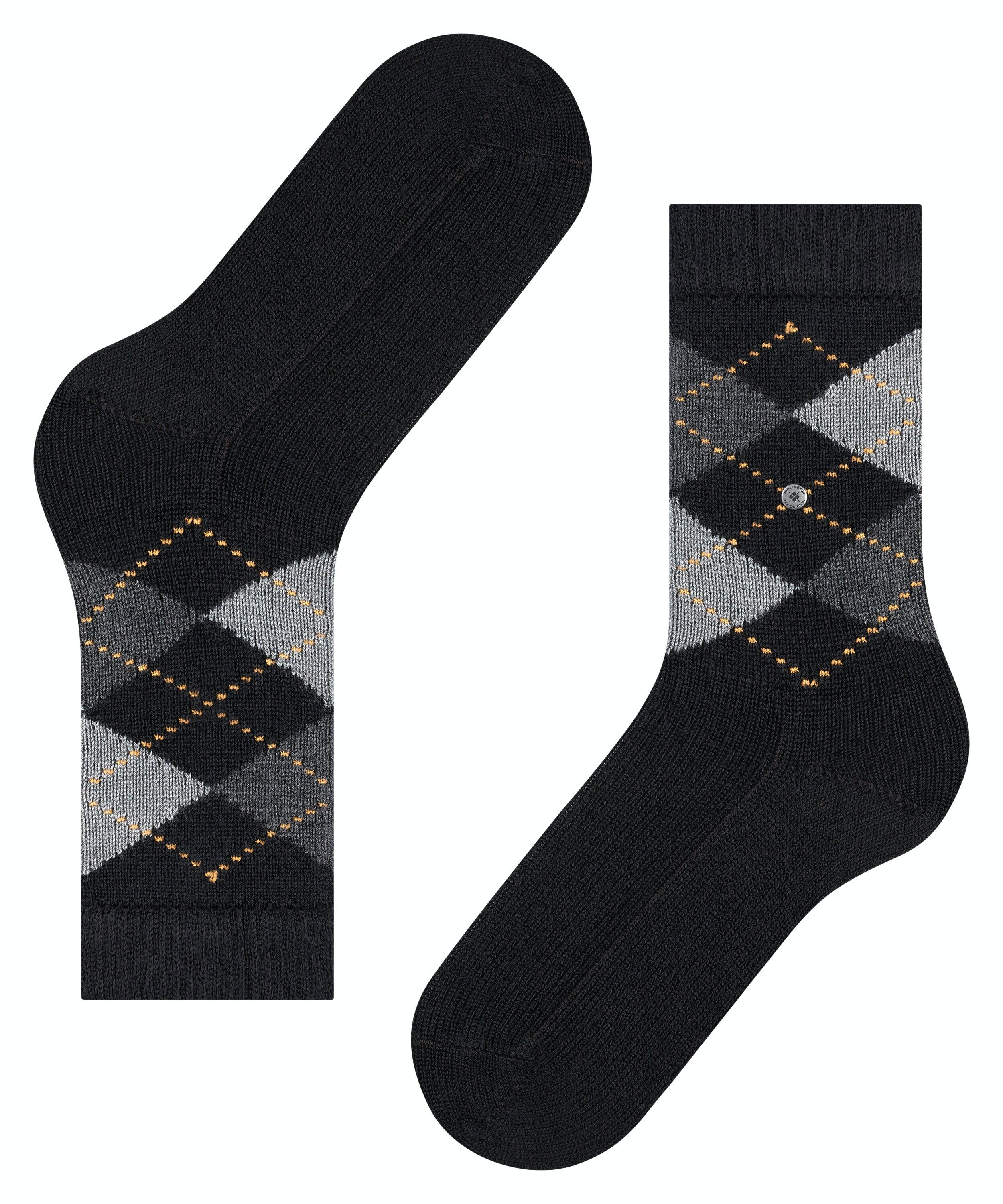 Burlington Whitby damessokken, zwart (black)