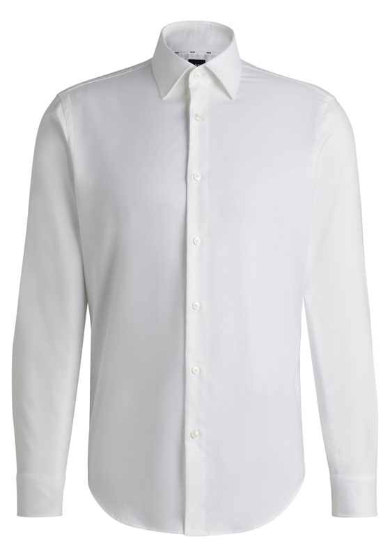 BOSS Joe regular fit overhemd, structuur, wit BOSS Joe regular fit overhemd, structuur, wit