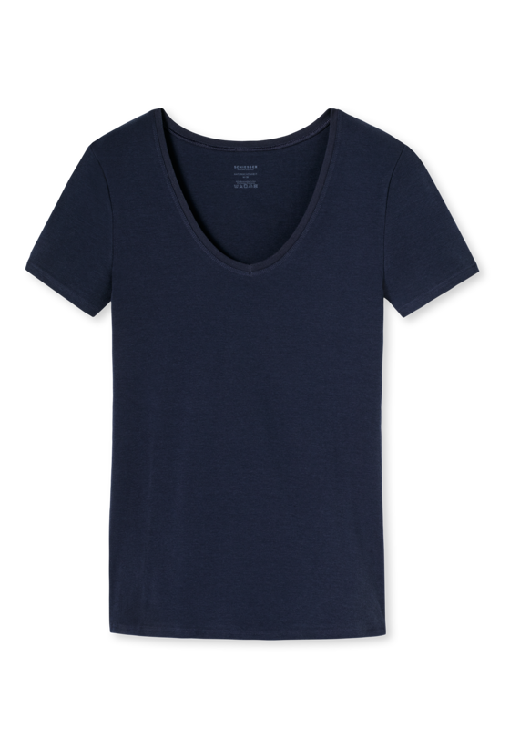 SCHIESSER Naturschonheit T-shirt (1-pack), dames shirt korte mouwen nachtblauw SCHIESSER Naturschonheit T-shirt (1-pack), dames shirt korte mouwen nachtblauw