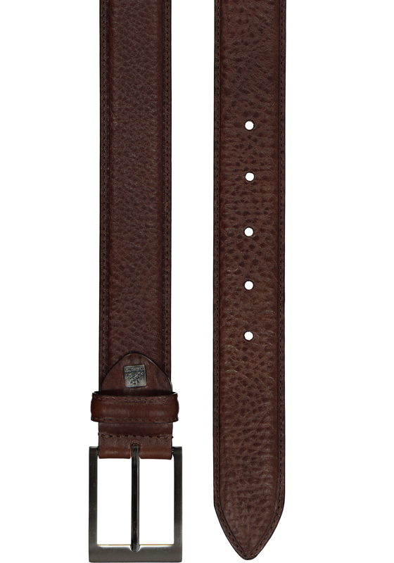 LINDENMANN leren heren riem, donkerbruin LINDENMANN leren heren riem, donkerbruin