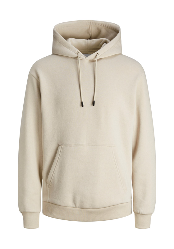 JACK & JONES Bradley sweat hood regular fit, heren hoodie katoenmengsel met capuchon, beige JACK & JONES Bradley sweat hood regular fit, heren hoodie katoenmengsel met capuchon, beige