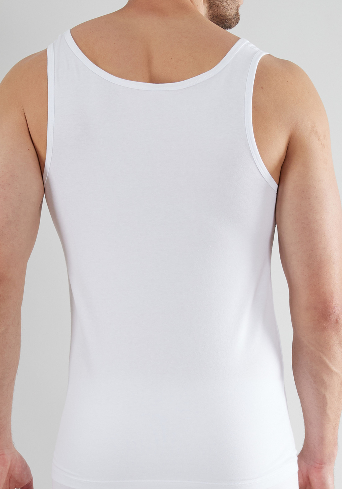 Gotzburg heren singlet slim fit 95/5 (1-pack), heren onderhemd stretch katoen, wit Gotzburg heren singlet slim fit 95/5 (1-pack), heren onderhemd stretch katoen, wit