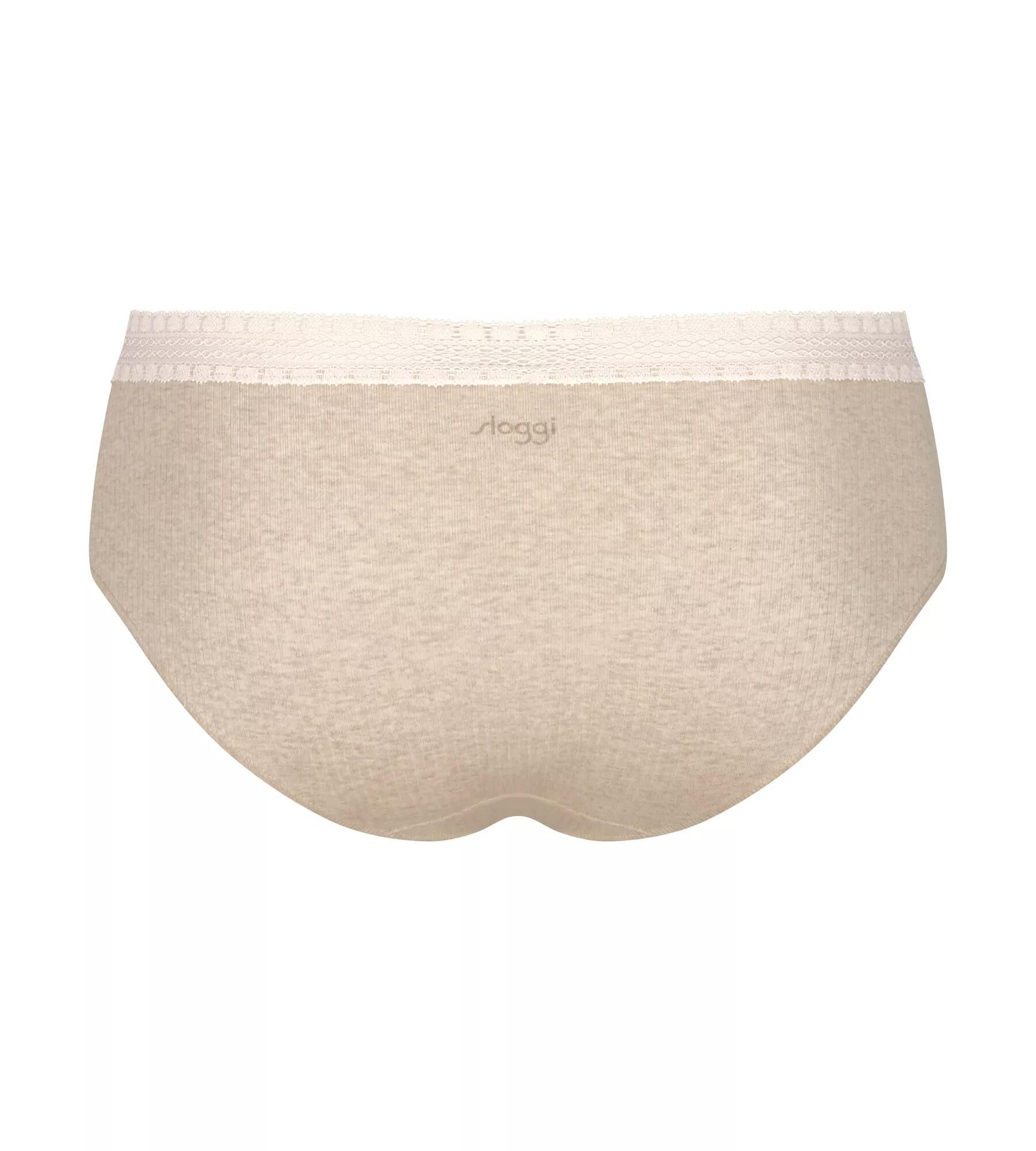 Sloggi Women GO Ribbed R Hipster (2-pack), dames slip, beige melange