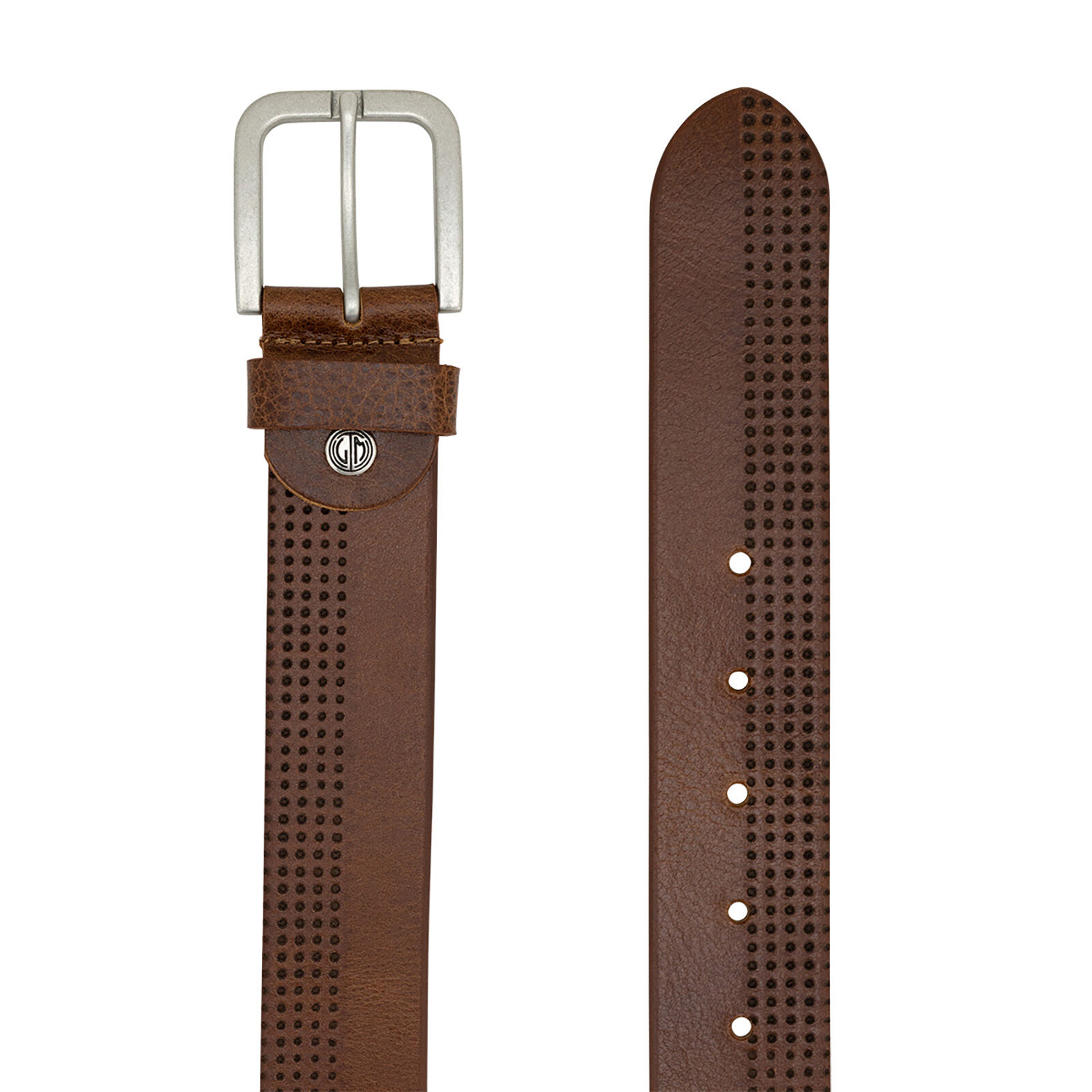LINDENMANN leren heren riem, bruin