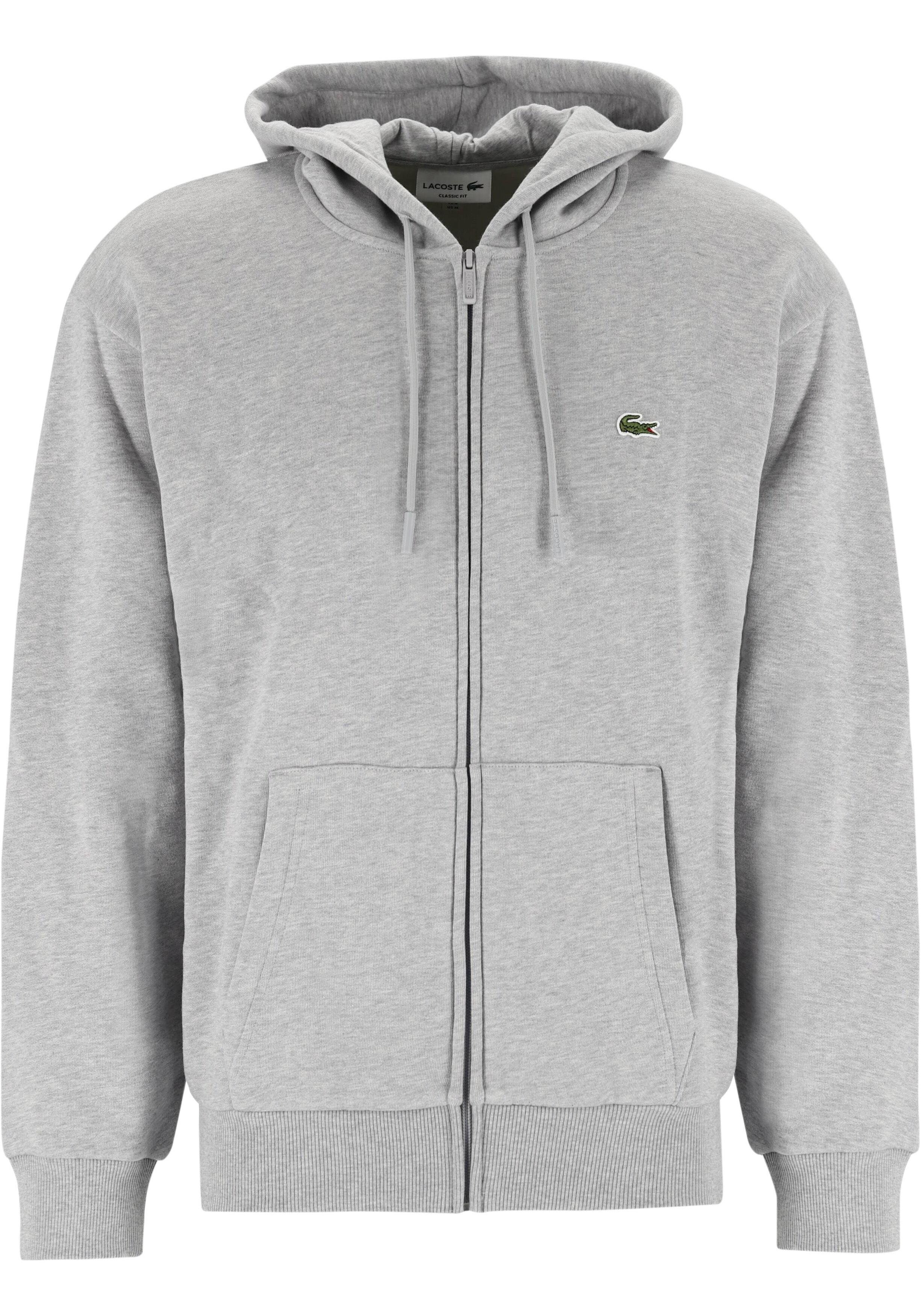 Lacoste heren sweatvest, lichtgrijs melange