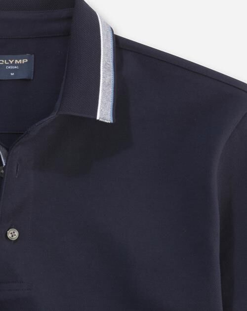 OLYMP Polo Casual, modern fit polo, marine blauw