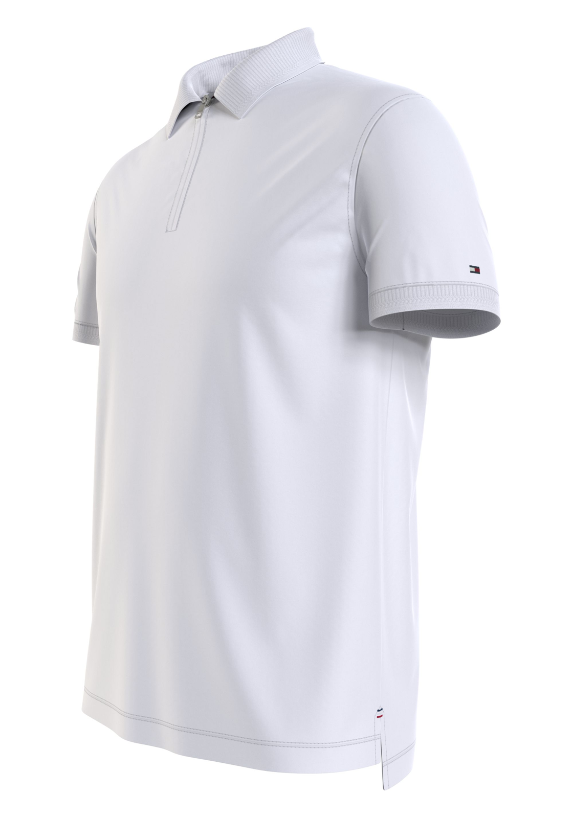 image_4_MW0MW34746YBR_D_C4101wid2000amphei2000ampop_usm1710 Tommy Hilfiger Dc Interlock Zip Slim Polo, heren poloshirt, wit