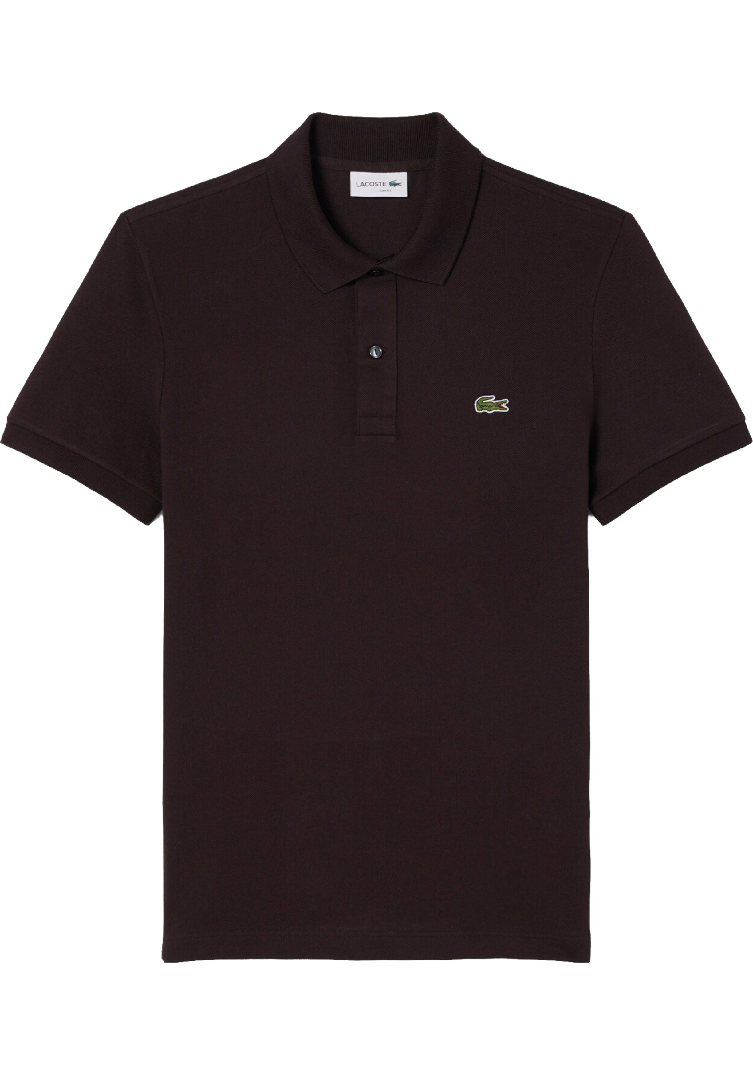 Lacoste Slim Fit polo, buffel donkerbruin
