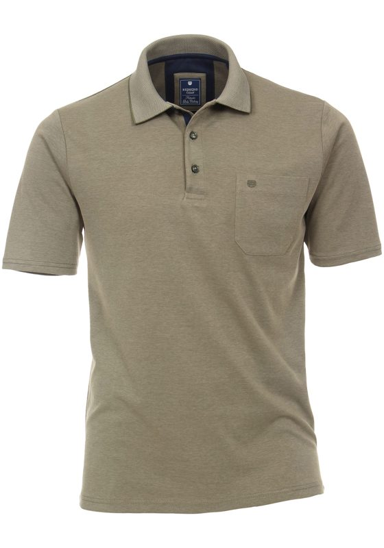 Redmond regular fit poloshirt, olijfgroen melange Redmond regular fit poloshirt, olijfgroen melange