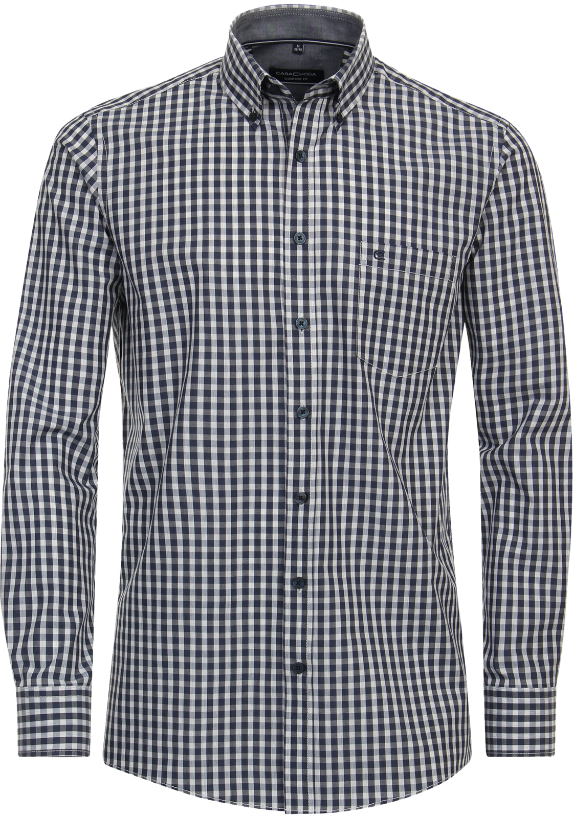 1-4064813837228-casa_moda-overhemd_HR CASA MODA Sport comfort fit overhemd, structuur, blauw geruit