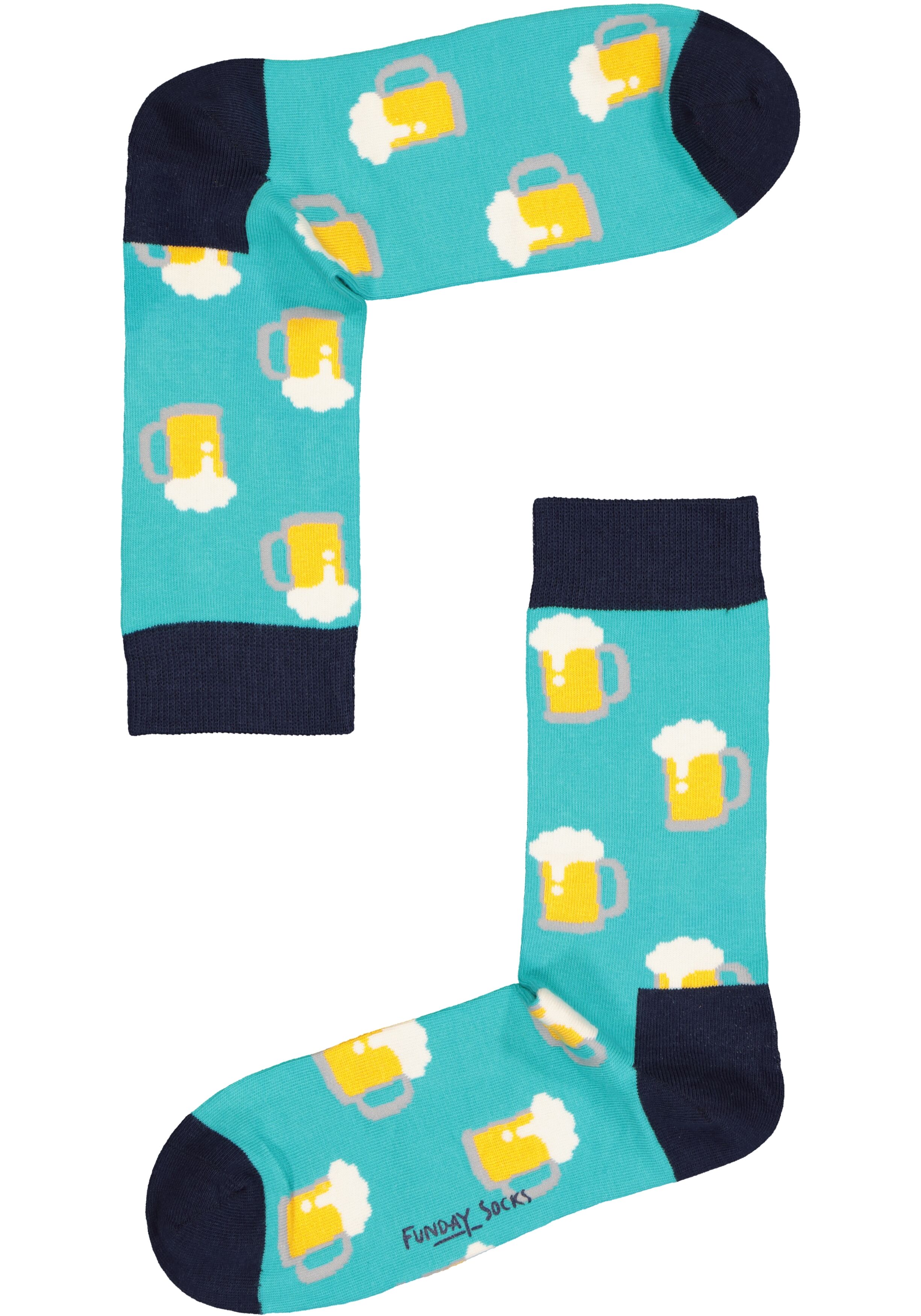 Funday Socks Giftset unisex sokken (4-pack), Beer and party food