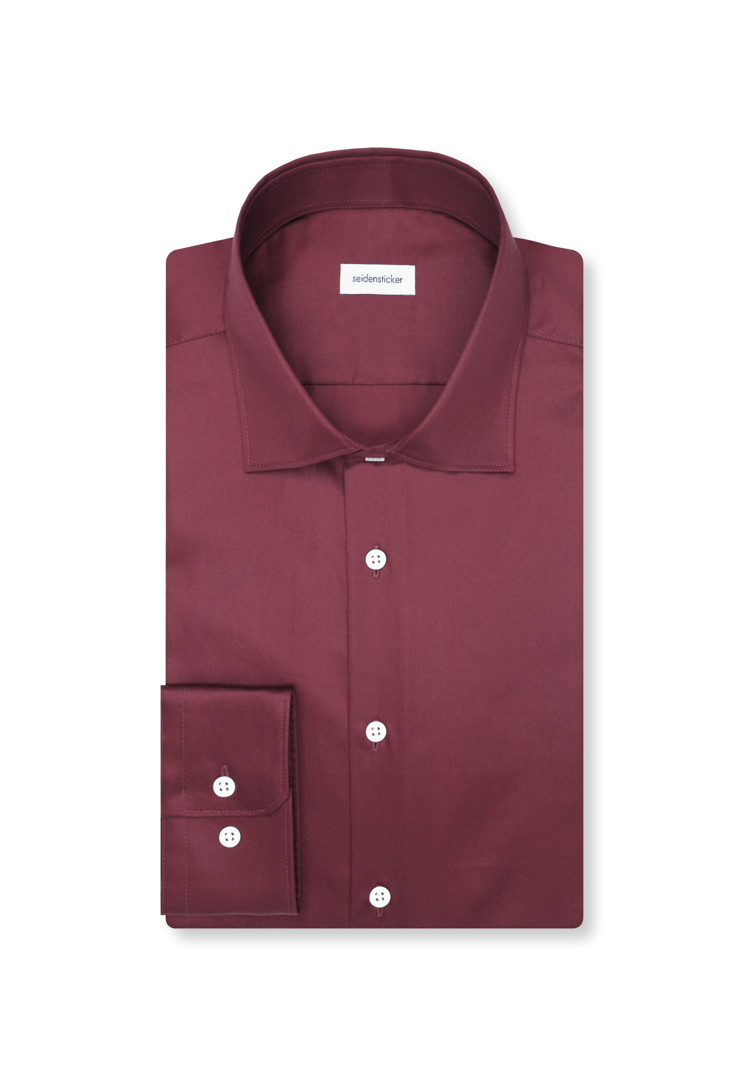 Seidensticker shaped fit overhemd, popeline, rood