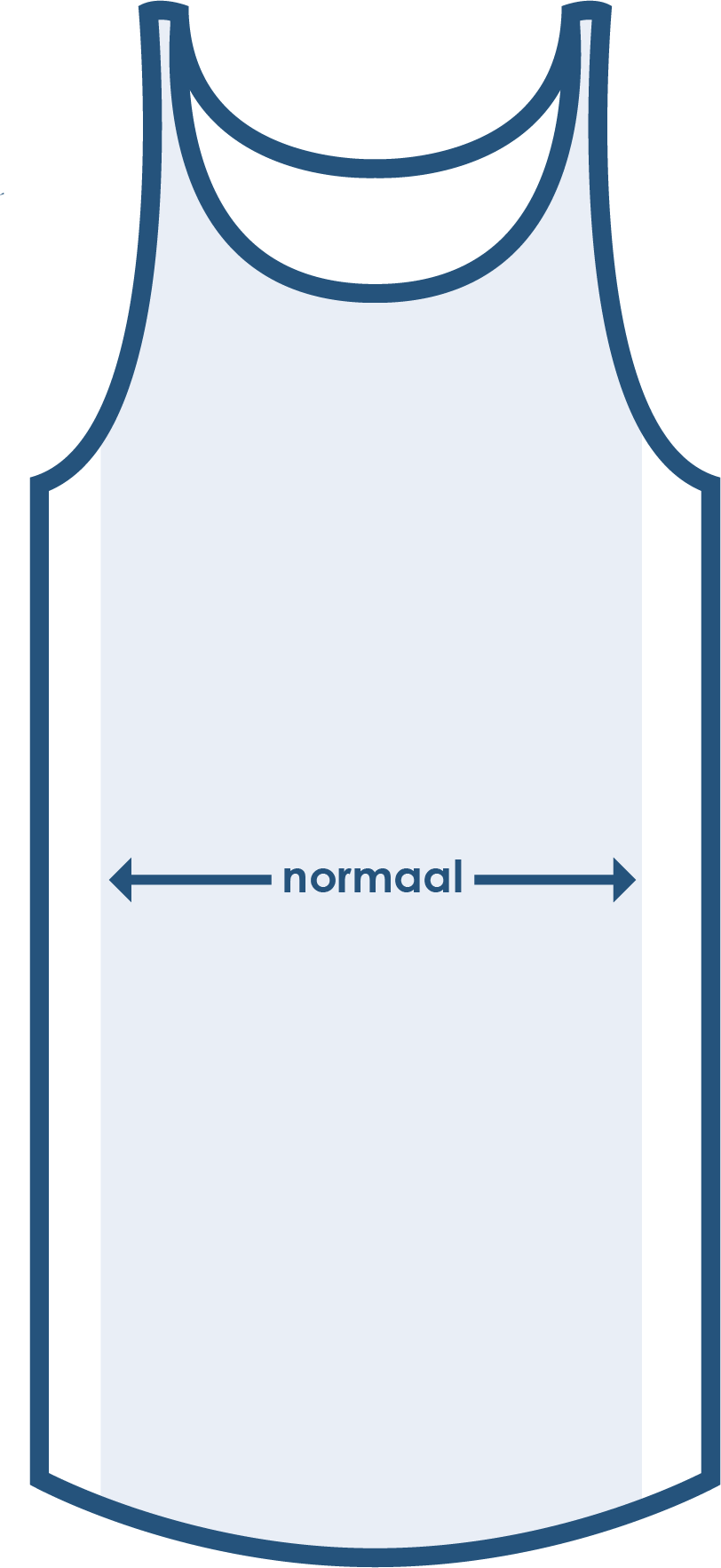 Pasvorm singlet normaal Pasvorm singlet normaal