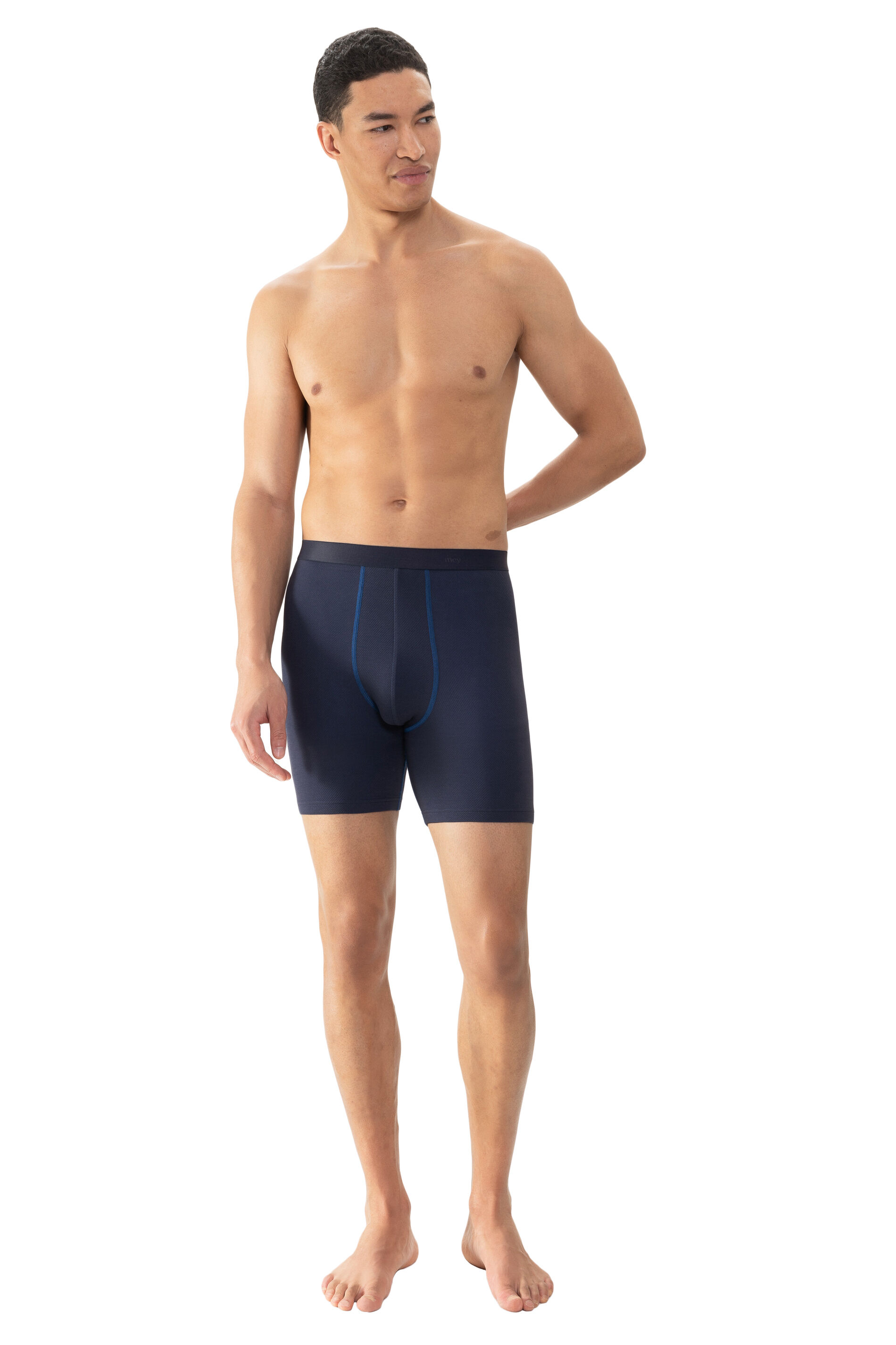 Mey heren long-shorts High Performance, long-wijde boxer, donkerblauw