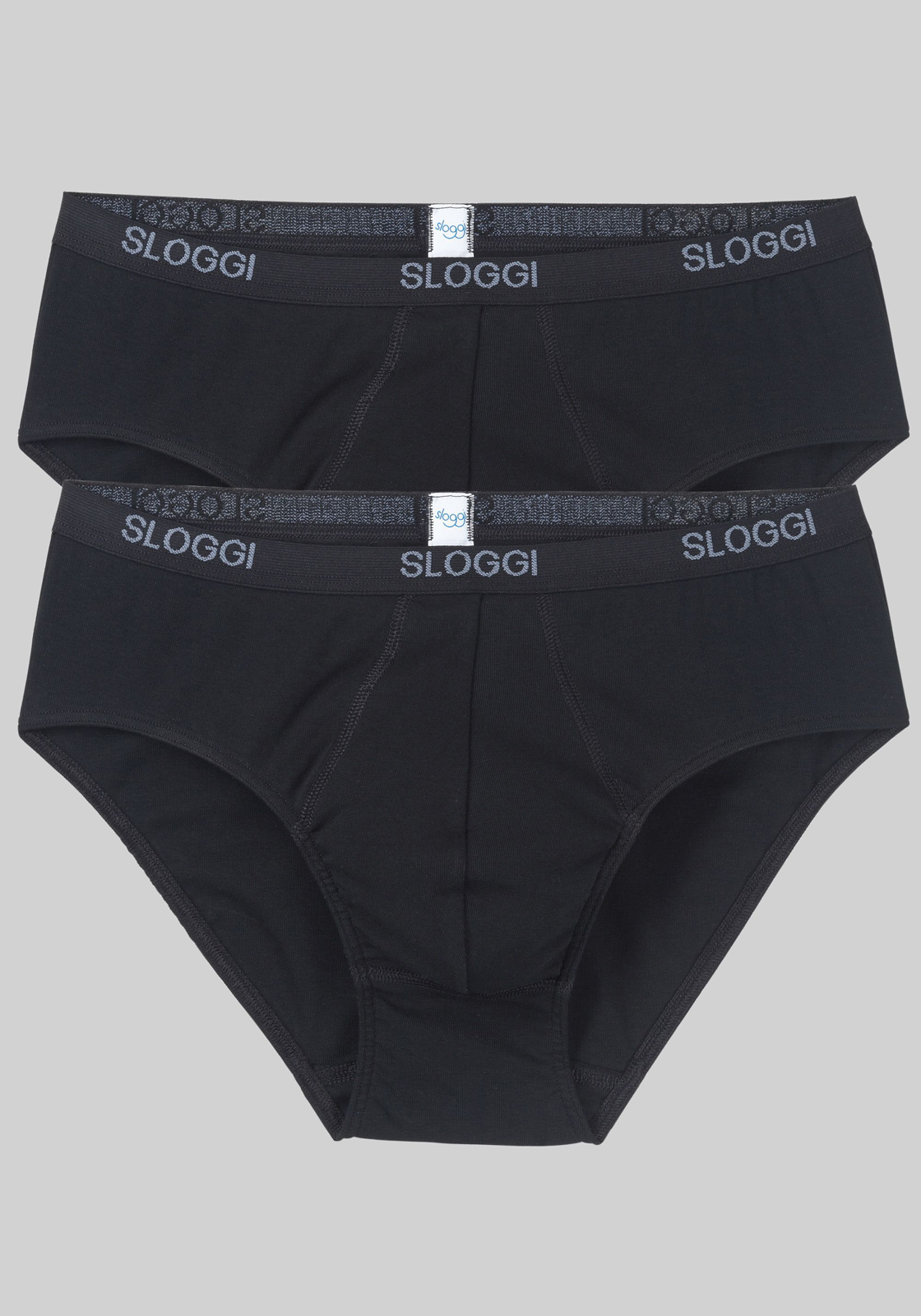 3-7613136663396-sloggi-men-basic-midi_HR Sloggi Men Basic Midi, heren slips (2-pack), zwart
