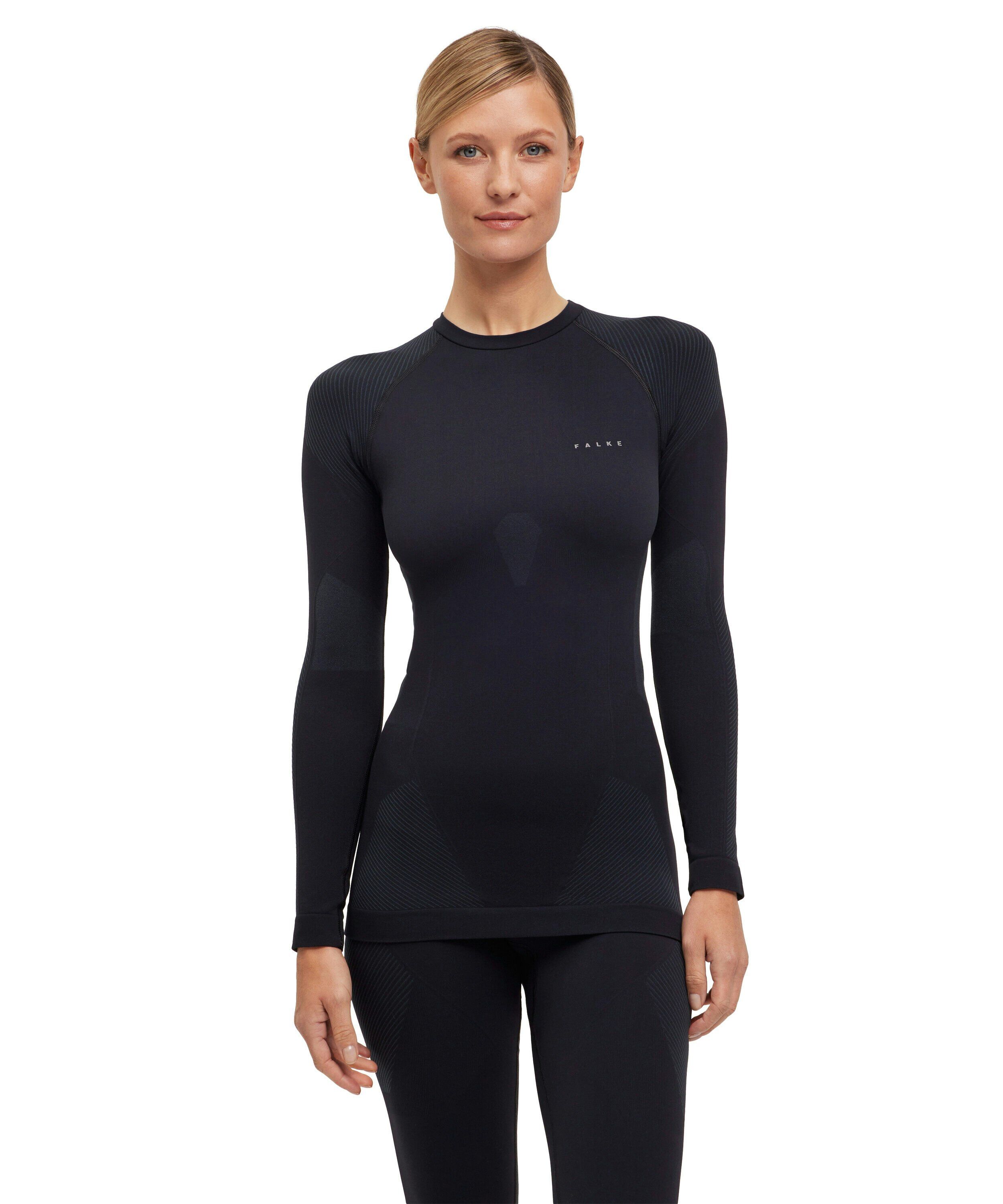 FALKE dames shirt met lange mouw Warm, thermoshirt, zwart (black)