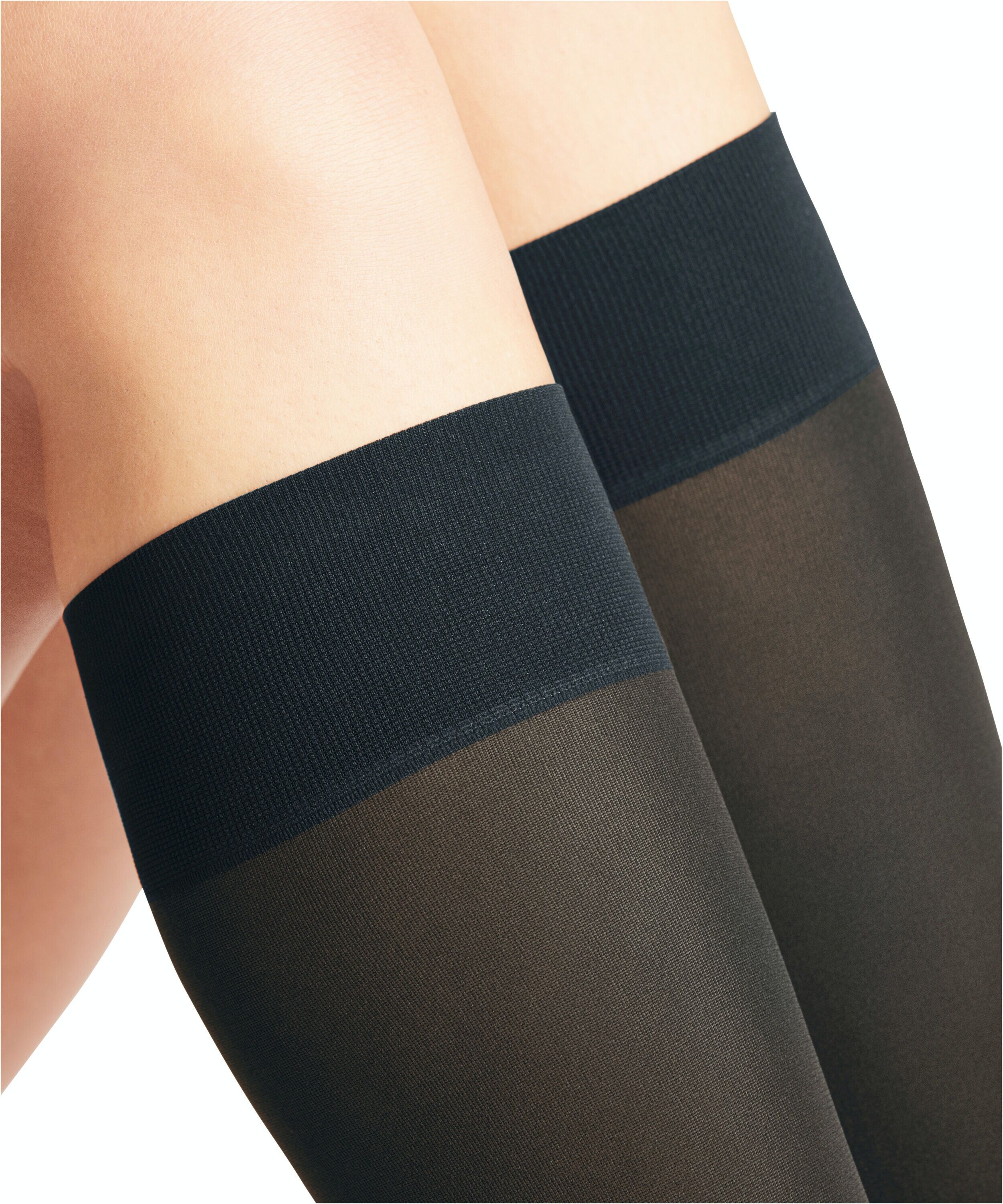 FALKE Pure Matt 50 DEN dames kniekousen, antraciet grijs (graphite)