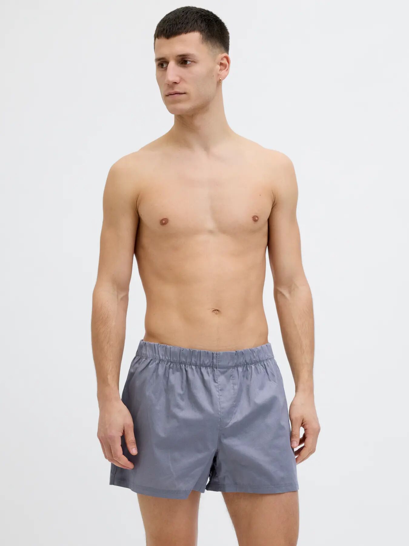 JACK & JONES Jacmilano woven boxers (5-pack), heren wijde boxers, chambray blue troposphere, city skyline, naval, black