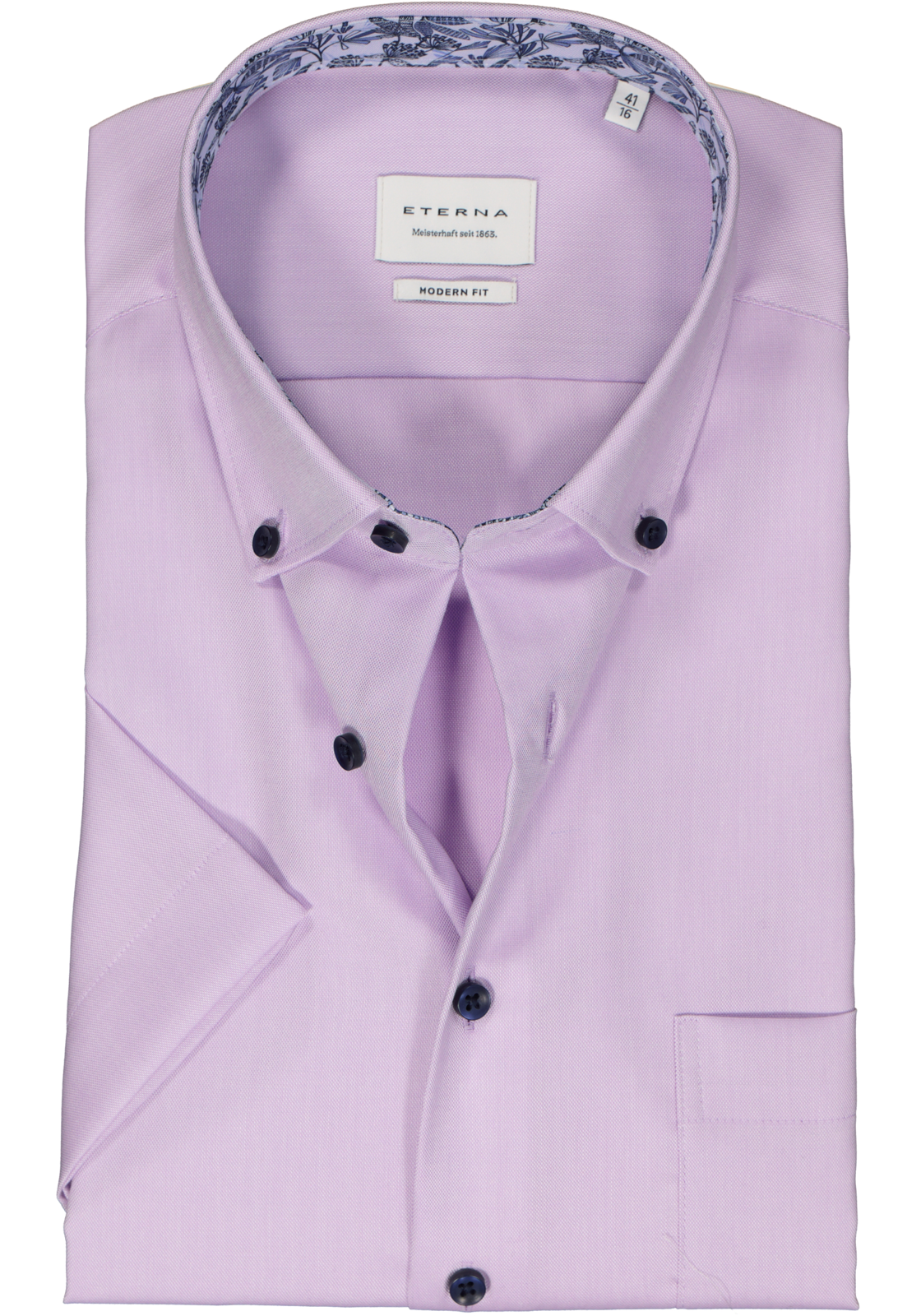 1-4067159359157_eterna-overhemd_HR ETERNA modern fit overhemd korte mouw, Oxford, paars (contrast)
