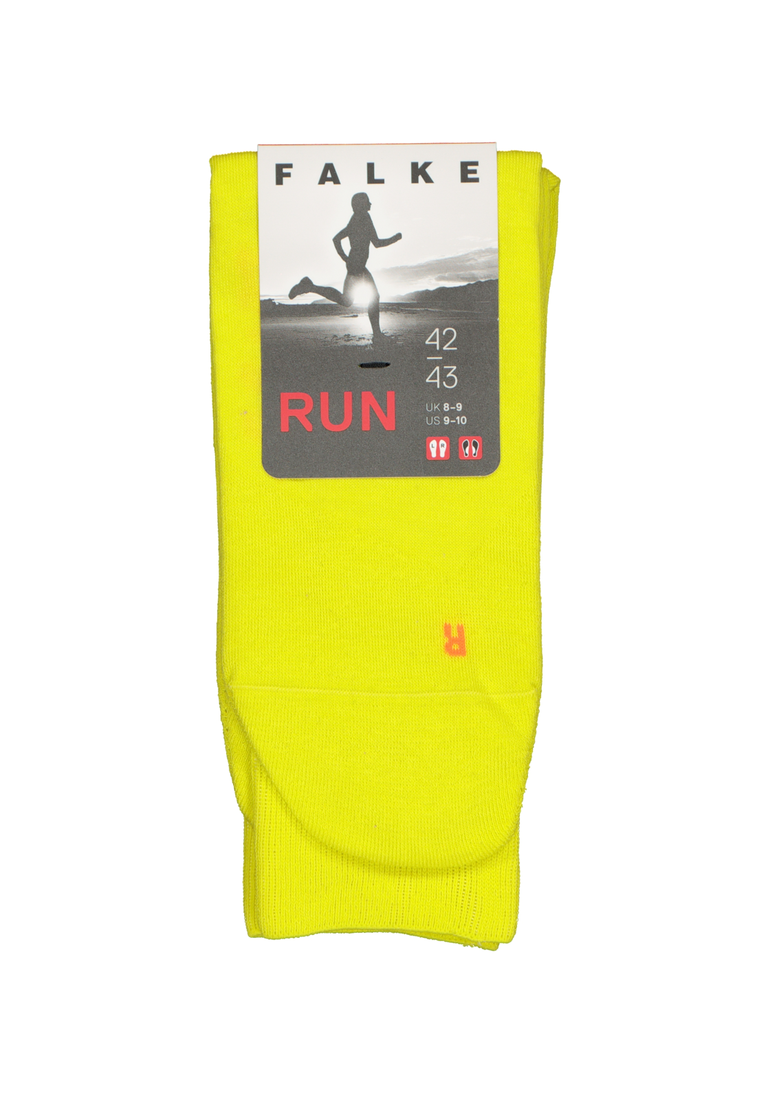 3-4004758996024_falke_sokken_1p_HR FALKE Run unisex sokken, geel (sulfur)