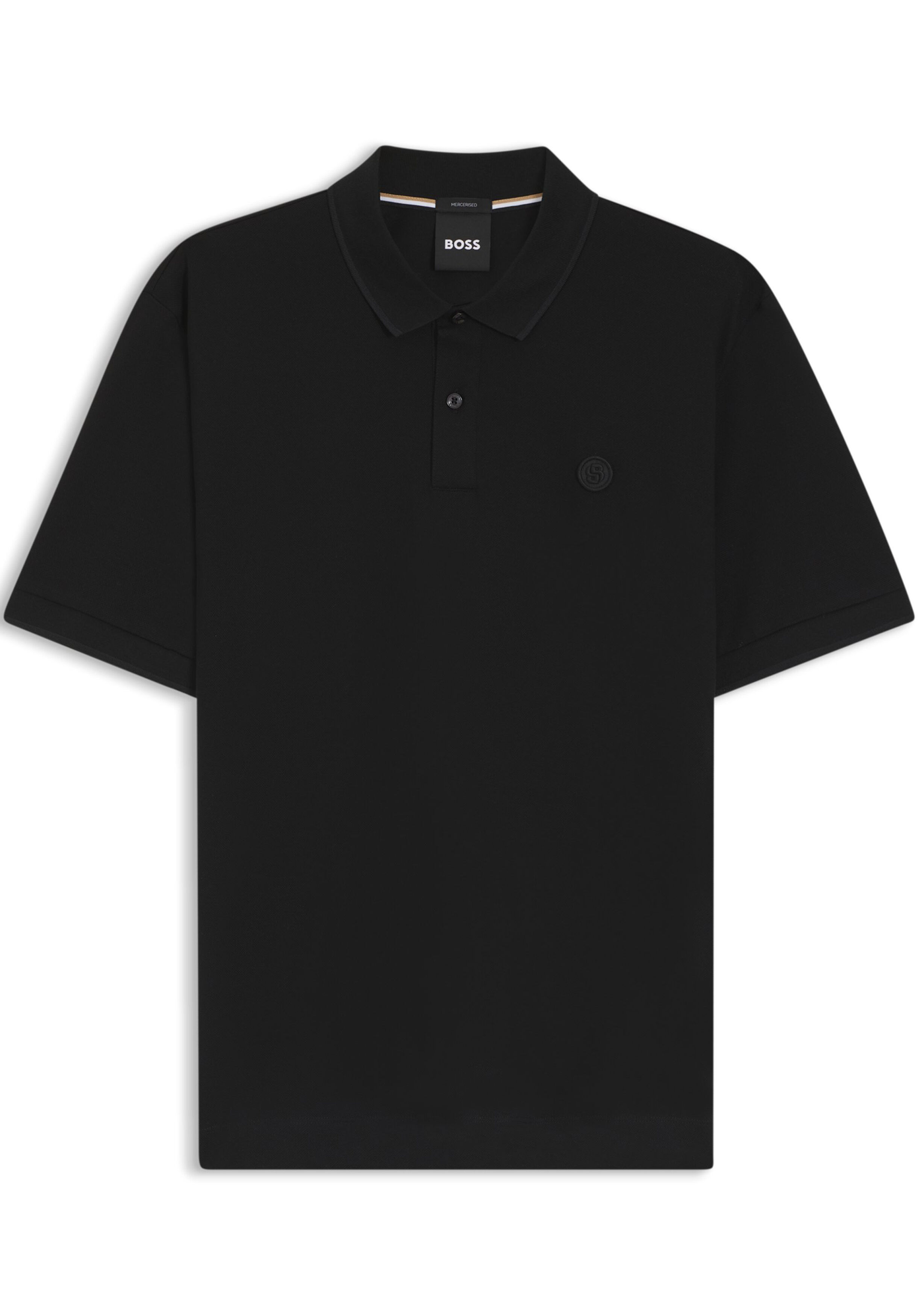 BOSS Parris regular fit heren polo, pique, zwart