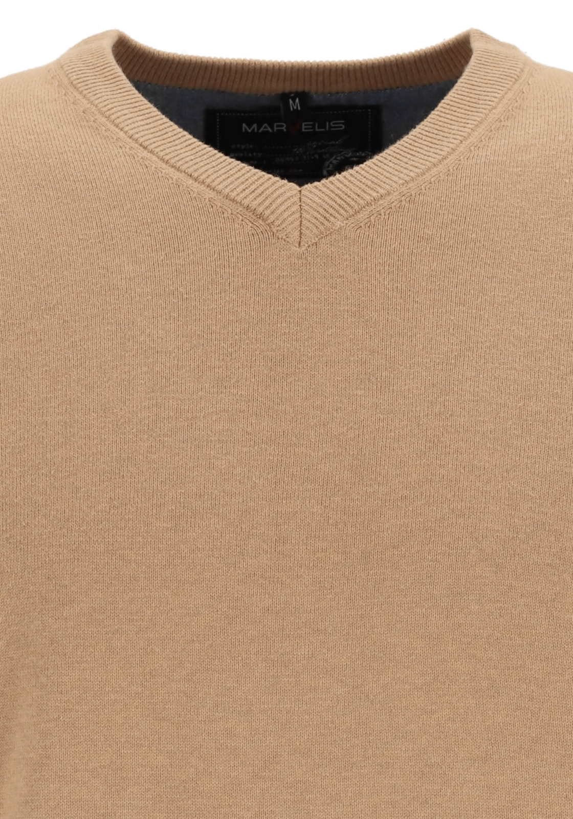 6-4062534478157-marvelis-MRVLS_TR_kleur_19901084_hanger_HR MARVELIS modern fit trui katoen, V-hals, beige
