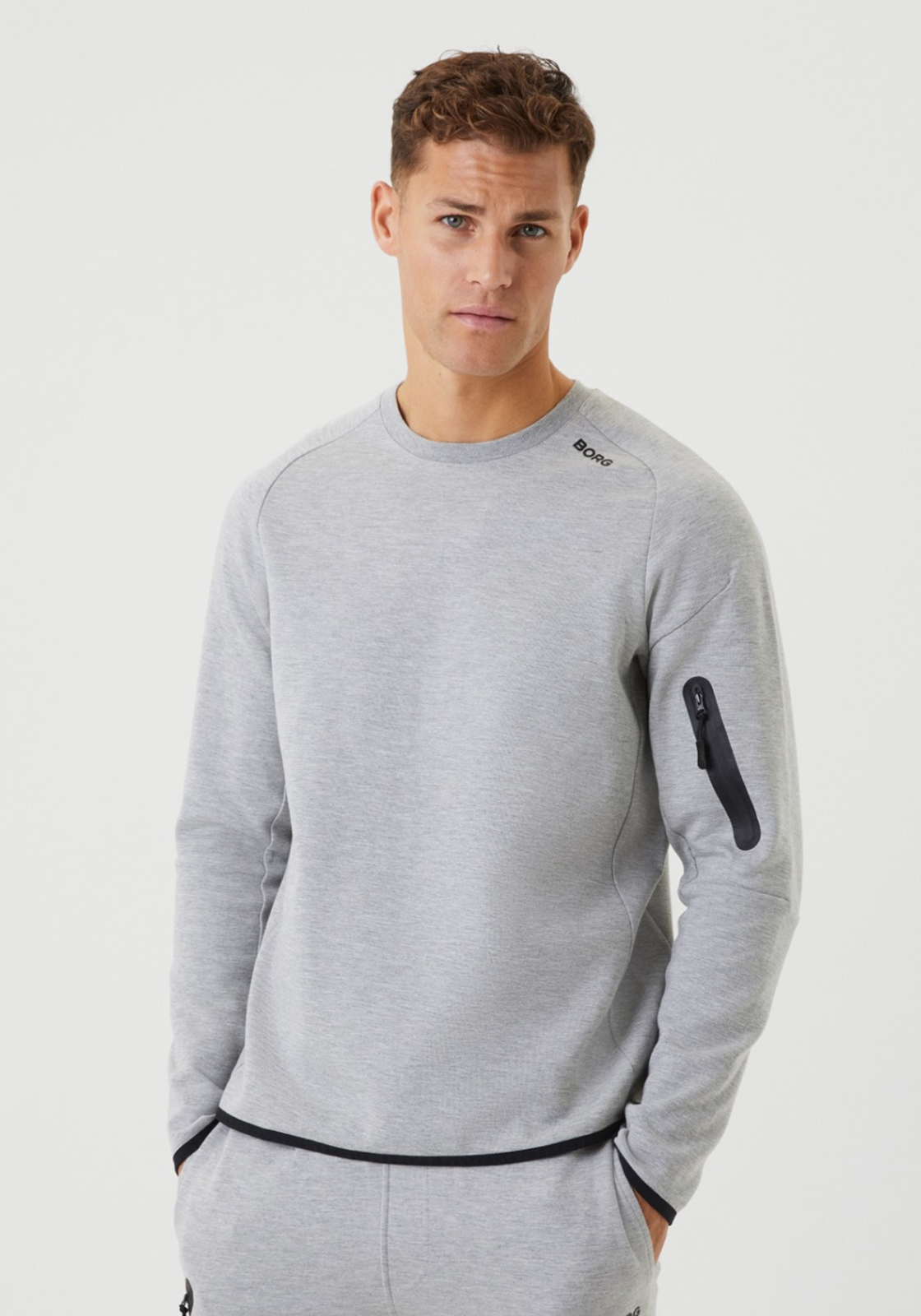 1-7321465491312-bjorn_borg-trui_HR Bjorn Borg tech sweat crew, grijs